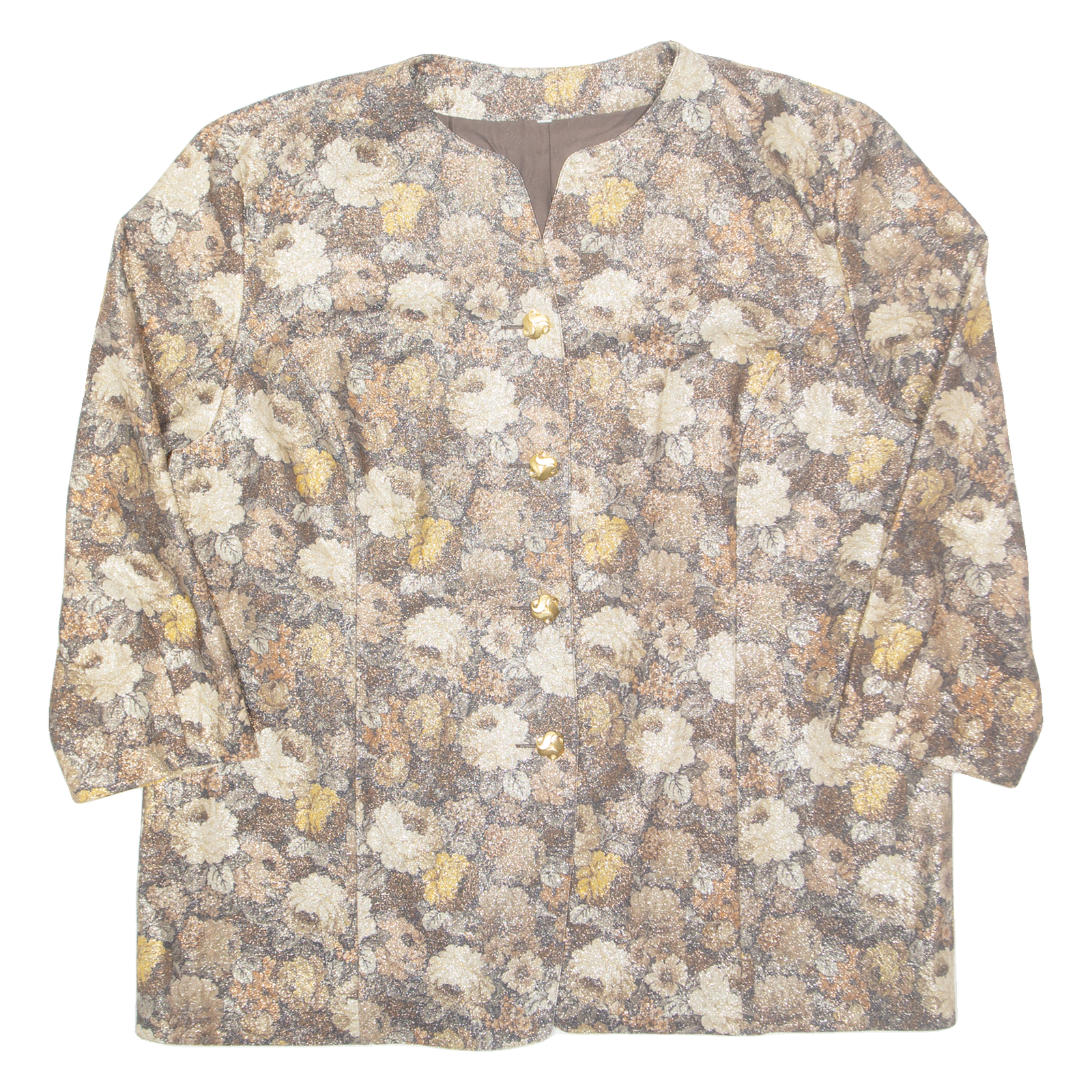 Glitter Womens Jacket Beige Floral L Refurbished - N/A refurbished available on Cerqular