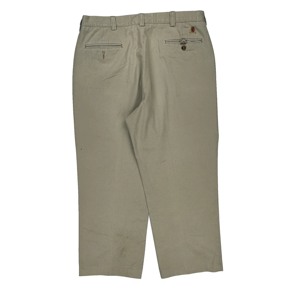 Tommy Hilfiger Chinos - 35W 26L Beige Cotton Refurbished - Thrifted (note: this is a term often used to describe second- refurbished available on Cerqular