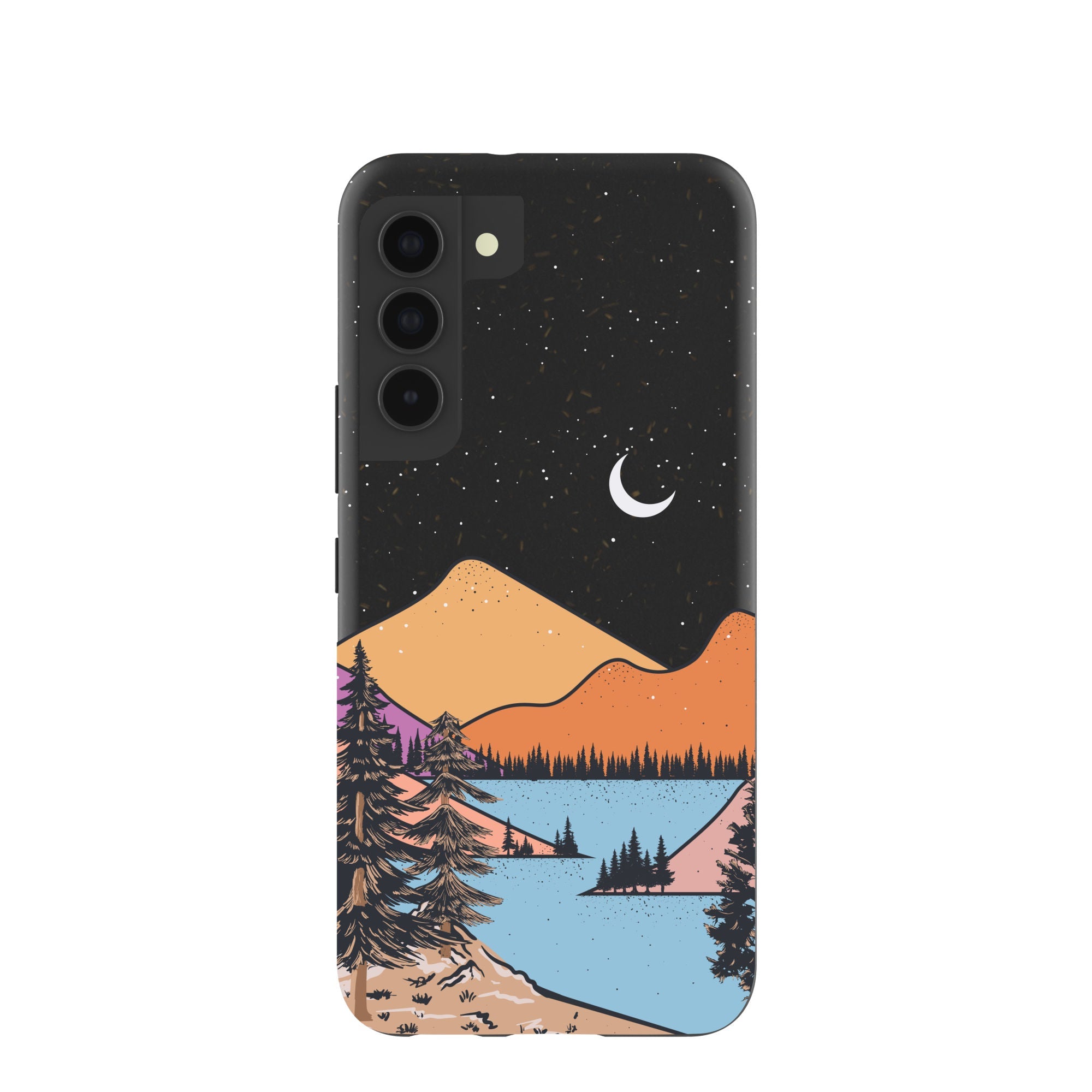 Black Night Trails Samsung Galaxy S22 Case Refurbished - Pela Case refurbished available on Cerqular