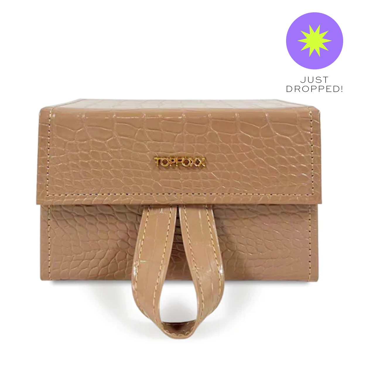 Nude Faux Croco Travel Case | Color: Nude | Size: OS Refurbished - N/A refurbished available on Cerqular