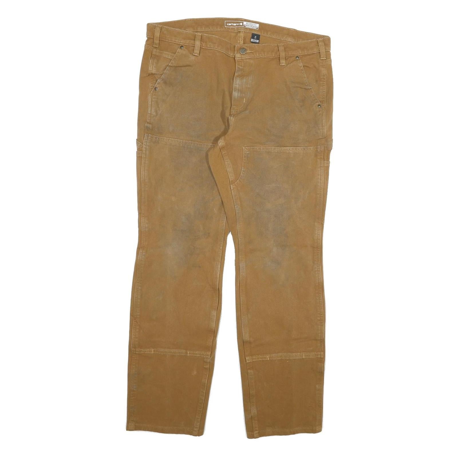 CARHARTT Womens Relaxed Fit Straight Jeans Beige Denim W36 L30 Durable Workwear Refurbished - N/A refurbished available on Cerqular