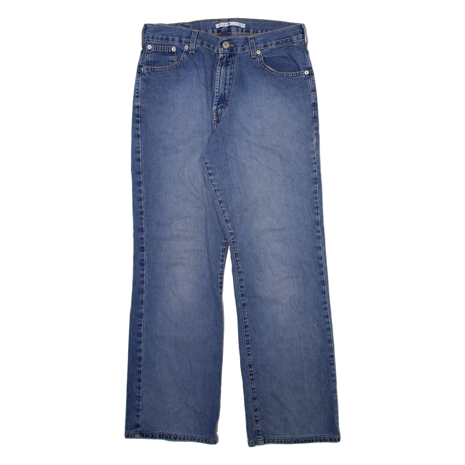 TOMMY HILFIGER Womens Jeans Blue Regular Straight Stone Wash W30 L28 Refurbished - N/A refurbished available on Cerqular