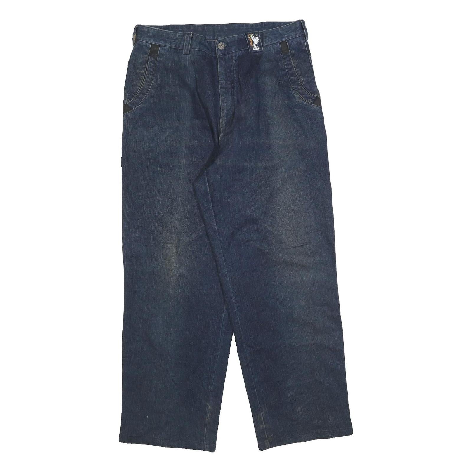 Mens Relaxed Blue Denim Cotton Blend Jeans W34 L32 Zip Pocket Design Refurbished - N/A refurbished available on Cerqular