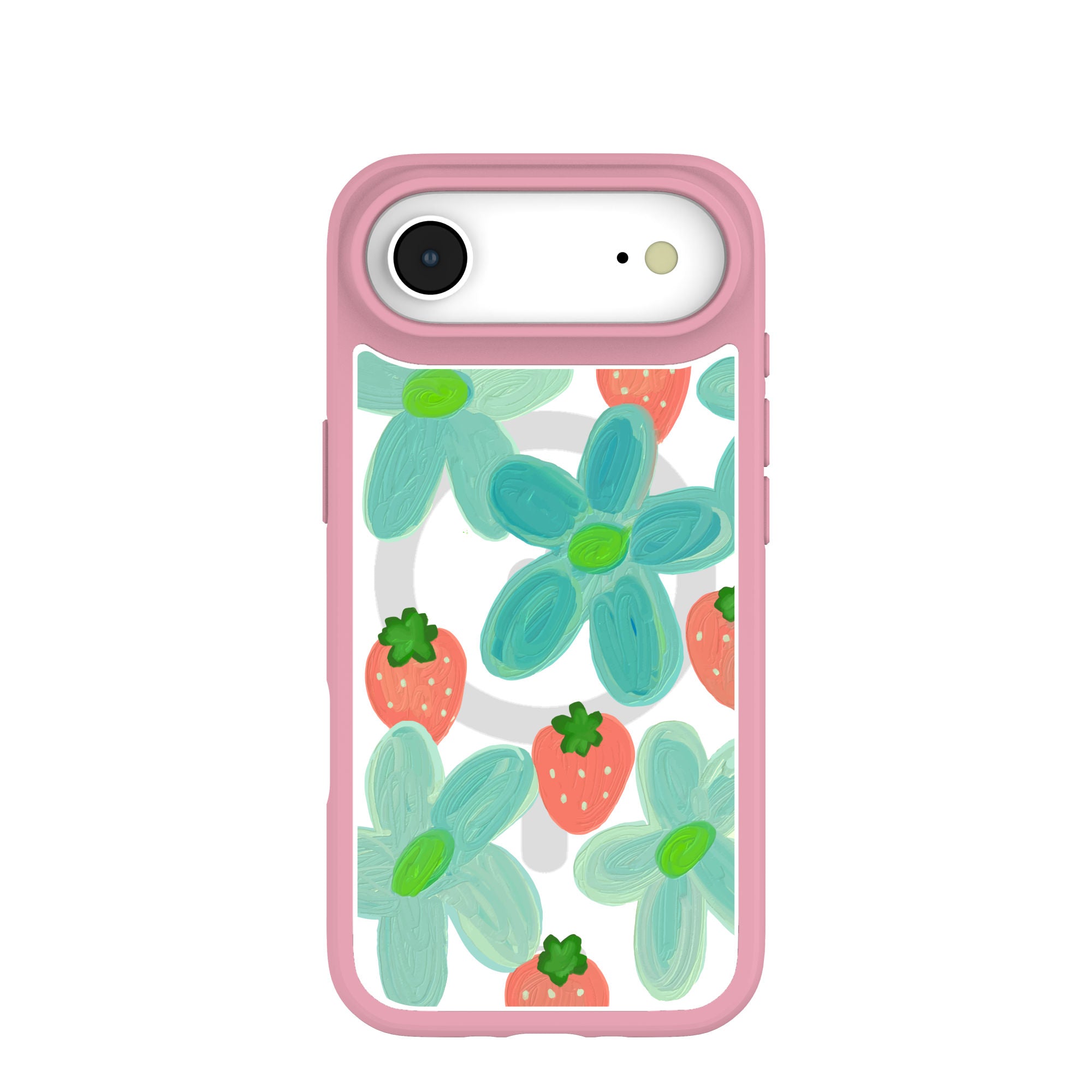 Clear Berry Belle iPhone Air Case With Petal Pink Ridge (MagSafe included) Refurbished - Pela Case refurbished available on Cerqular