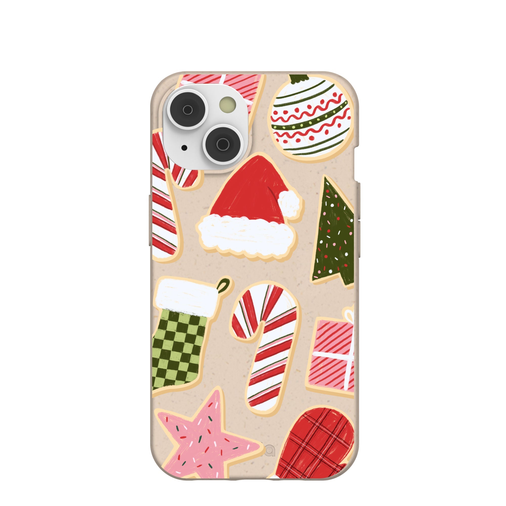 Seashell Festive Cookies iPhone 14/16e Case Refurbished - Pela Case refurbished available on Cerqular