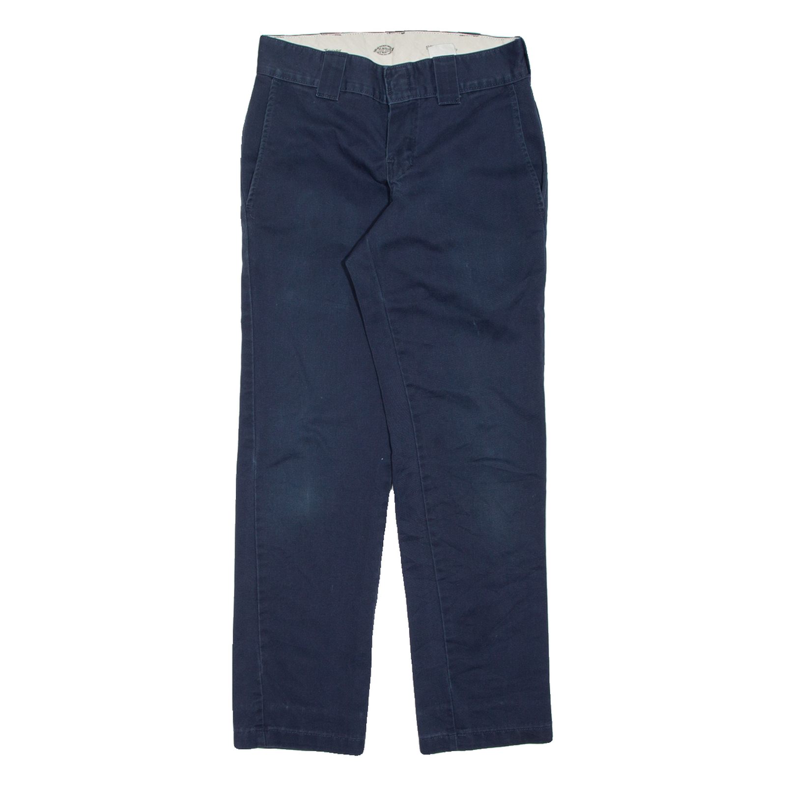 DICKIES Chino Mens Trousers Blue Slim Tapered W26 L28 Refurbished - N/A refurbished available on Cerqular