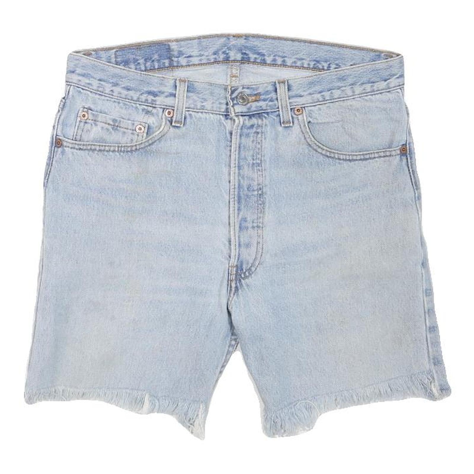 LEVI'S Mens Shorts Blue Casual Denim M W33 Frayed Hem Vintage Style Refurbished - N/A refurbished available on Cerqular