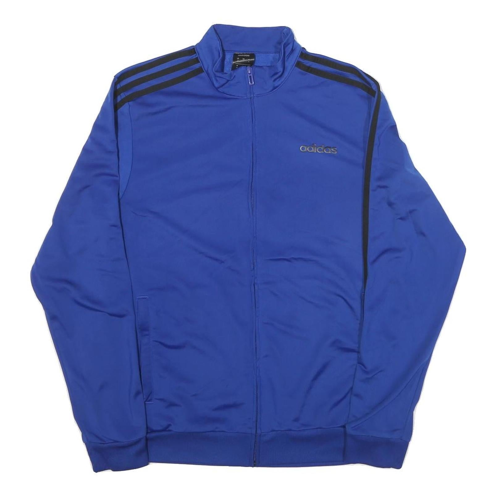 ADIDAS Mens Blue & Black Zip Track Jacket M Polyester Blend Sportswear Refurbished - N/A refurbished available on Cerqular