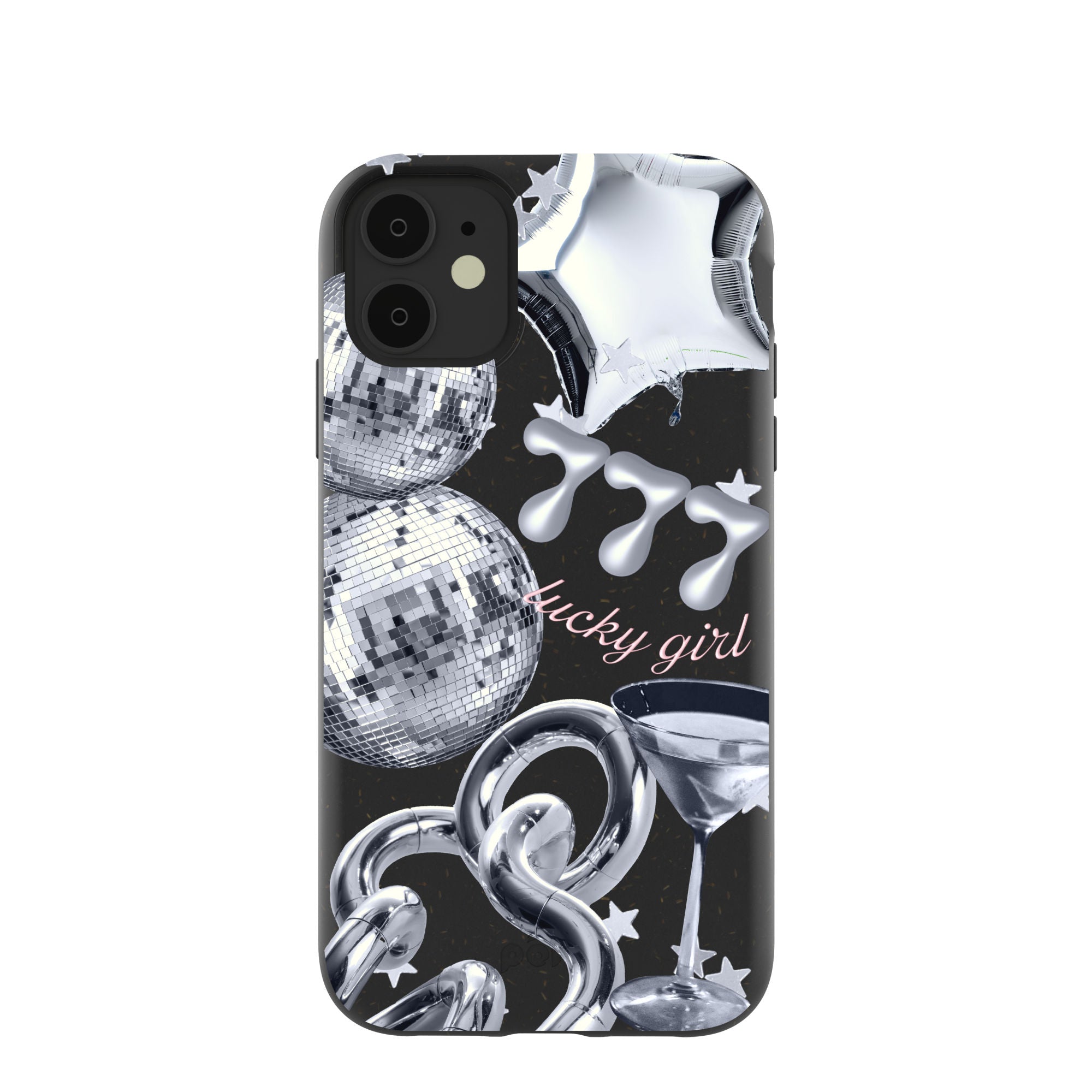 Black Cosmic Luck iPhone 11 Case Refurbished - Pela Case refurbished available on Cerqular