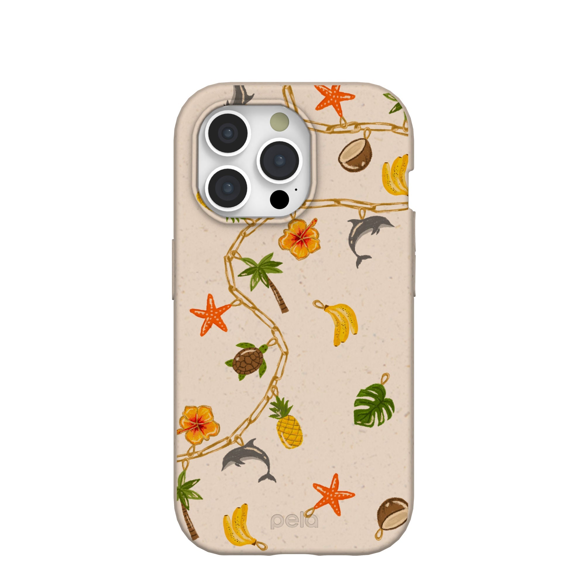 Seashell Island Charms iPhone 15 Pro Case Refurbished - Pela Case refurbished available on Cerqular