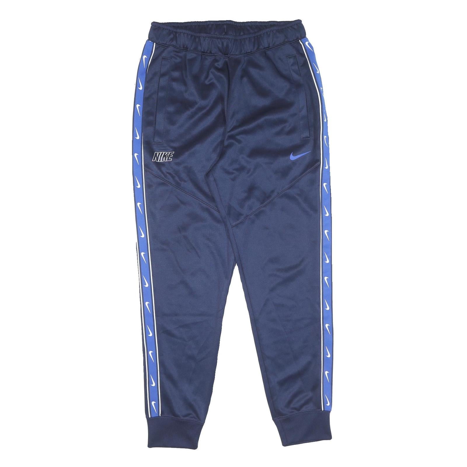NIKE Mens Joggers Navy Blue & Royal Slim Tapered S W28 L27 Sportswear Refurbished - N/A refurbished available on Cerqular