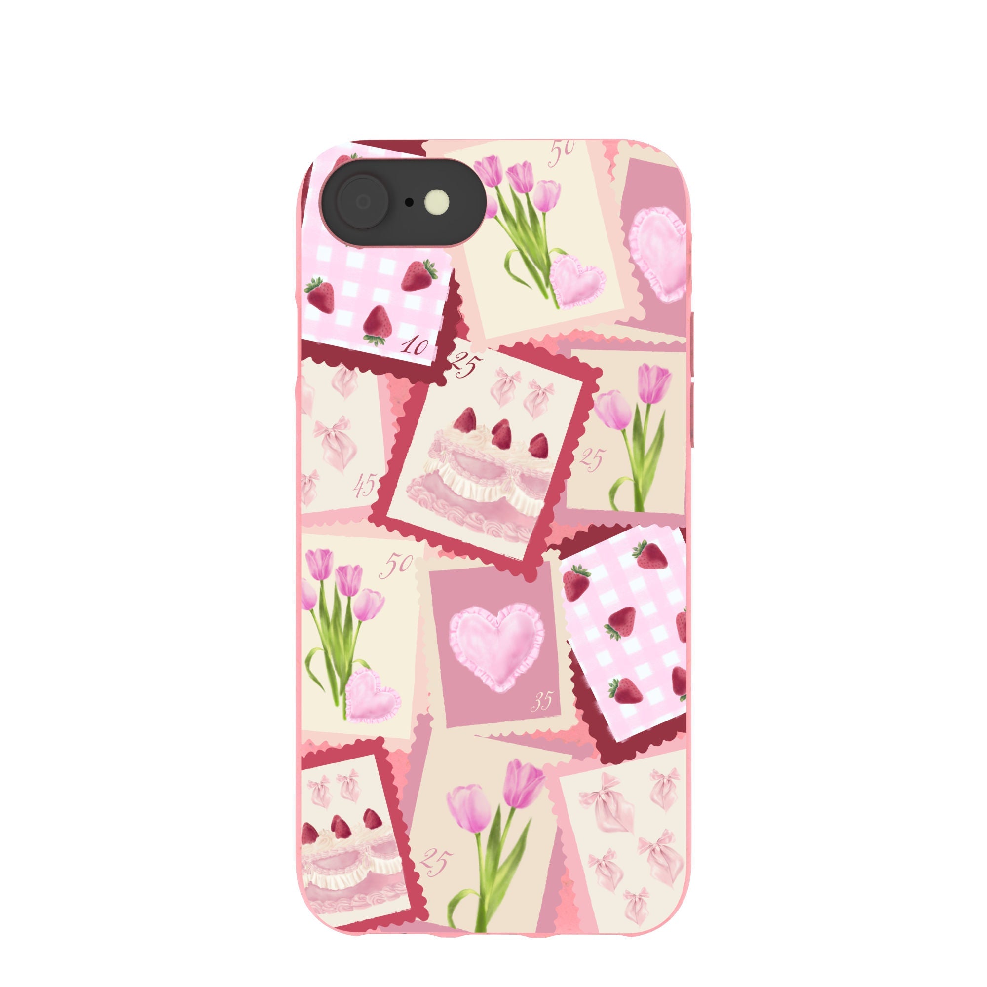 Bubblegum Pink Love Letters iPhone 6/6s/7/8/SE Case Refurbished - Pela Case refurbished available on Cerqular