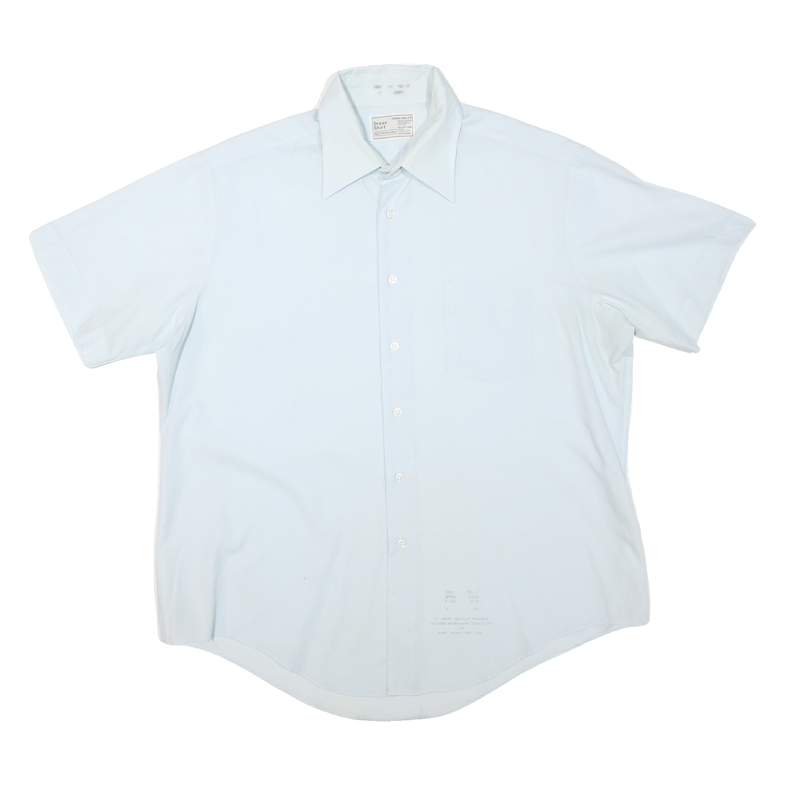 DRESS SHIRT Mens White Polyester Blend Dress Shirt XL Smart Classic Style Short Refurbished - N/A refurbished available on Cerqular