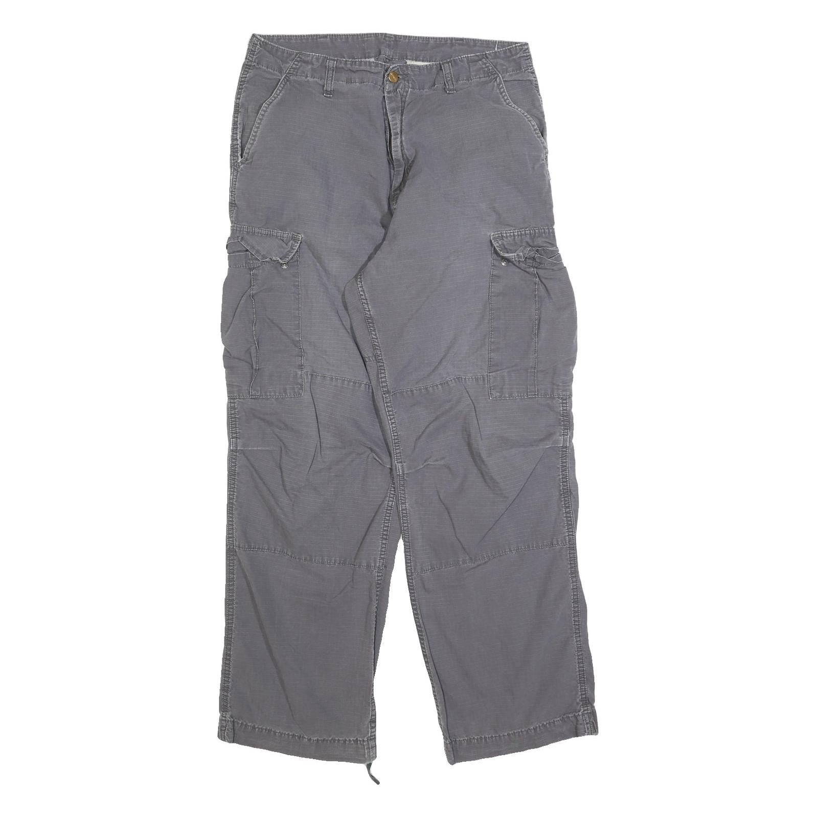 CARHARTT Mens Cotton Blend Grey Regular Straight Leg Trousers W32 L32 Workwear Refurbished - N/A refurbished available on Cerqular