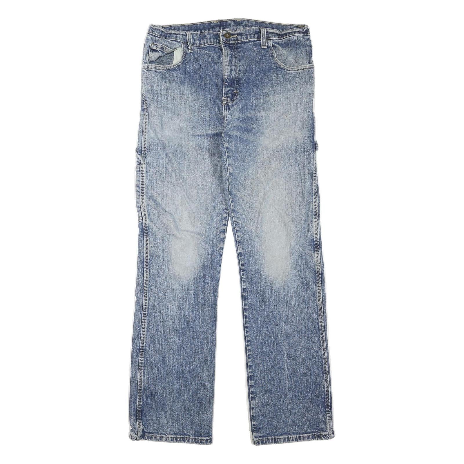 DICKIES Womens Blue Regular Fit Straight Denim Medium Wash W32 L32 Workwear Refurbished - N/A refurbished available on Cerqular