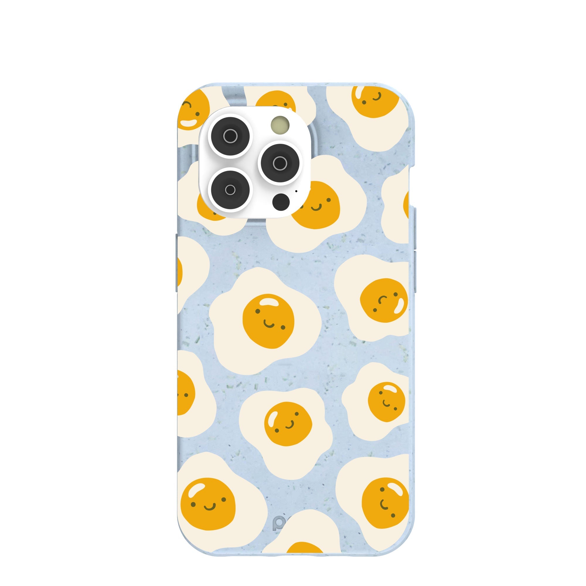 Powder Blue Sunny Side Up iPhone 14 Pro Case Refurbished - Pela Case refurbished available on Cerqular