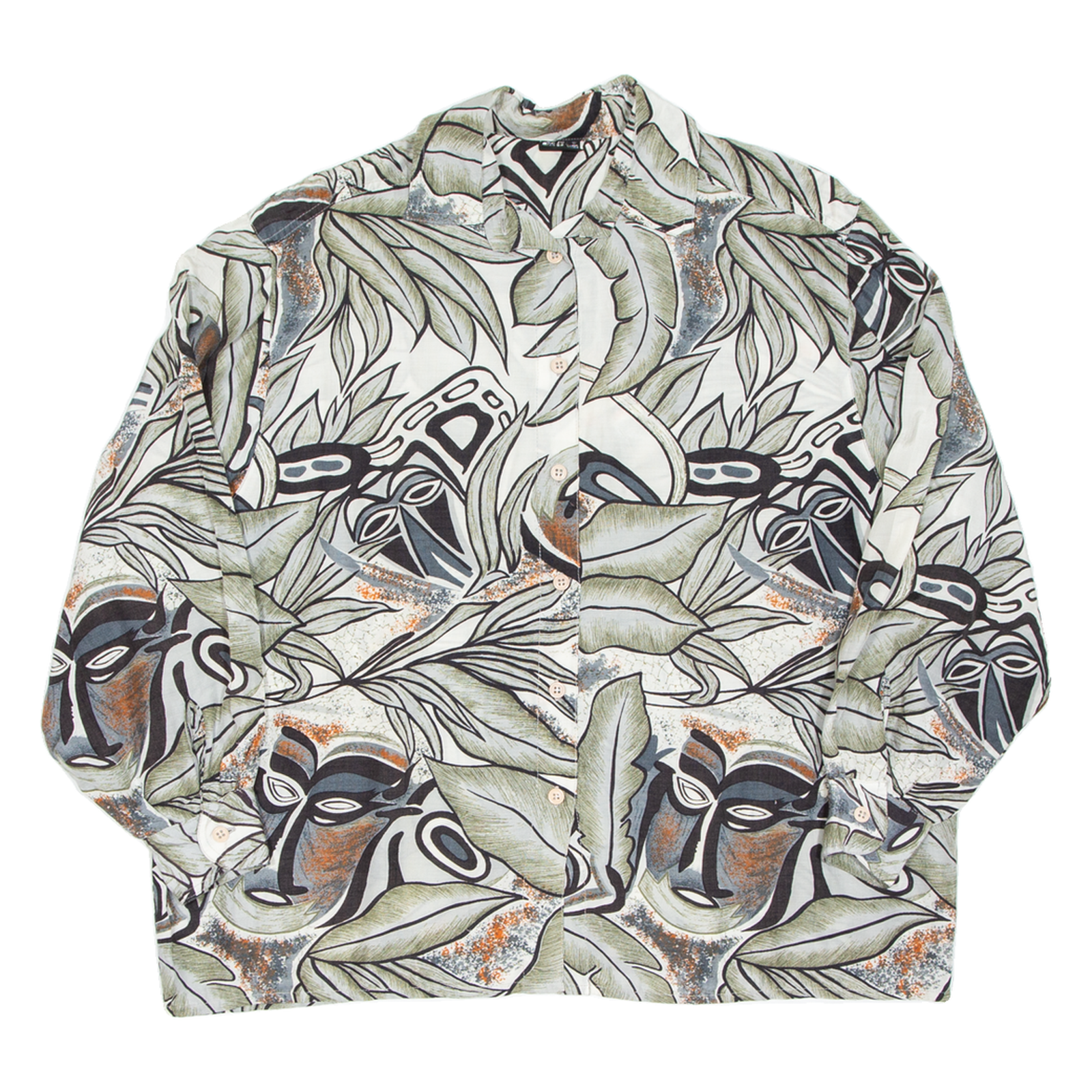Womens Shirt Green Crazy Pattern Long Sleeve XL Refurbished - N/A refurbished available on Cerqular