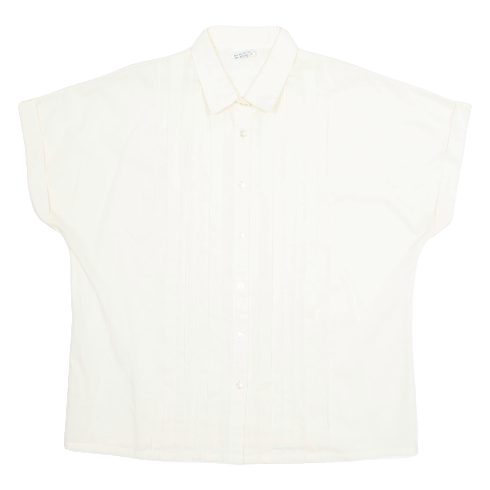 ACKERMANN Womens Blouse Cream Collared Sleeveless L Refurbished - N/A refurbished available on Cerqular