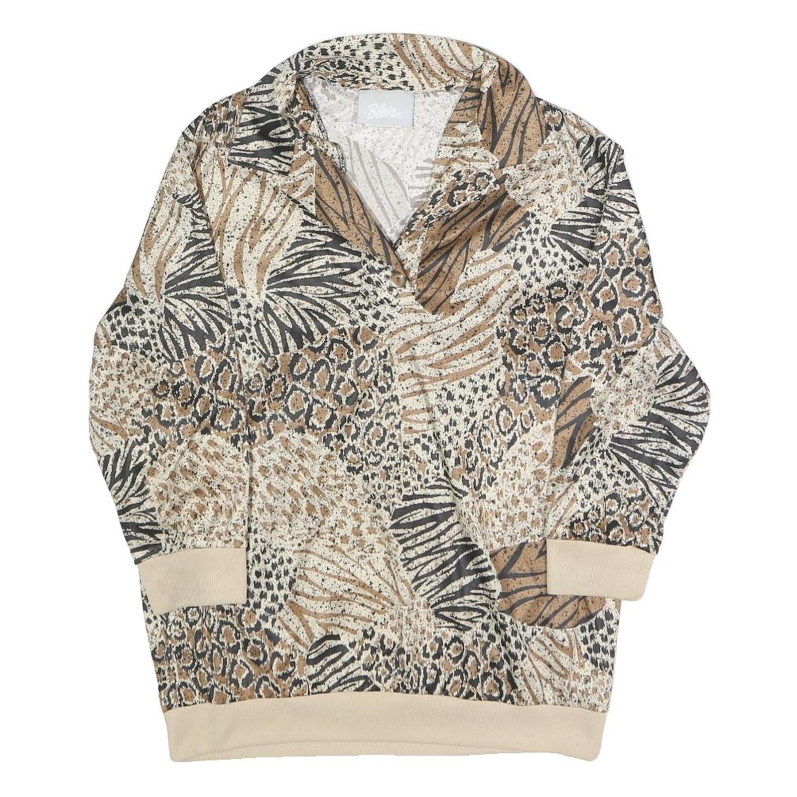 Buy BLAIR Womens Beige Animal Print Printed Top Long Sleeve Collared S Polyester Refurbished - $18.19 BLAIR Womens Beige Animal Print Printed Top Long Sleeve Collared S Polyester Refurbished - N/A refurbished available on Cerqular