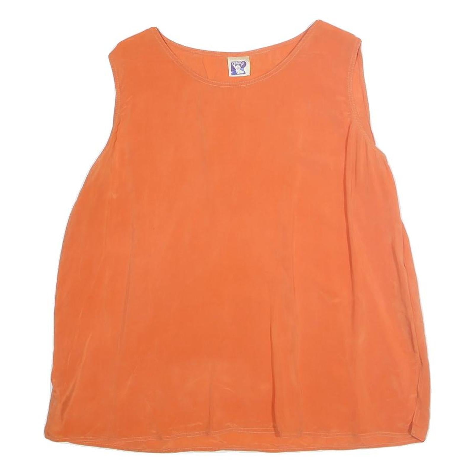 YESSICA Womens Orange Sleeveless Plain Top M Summer Casual Refurbished - N/A refurbished available on Cerqular