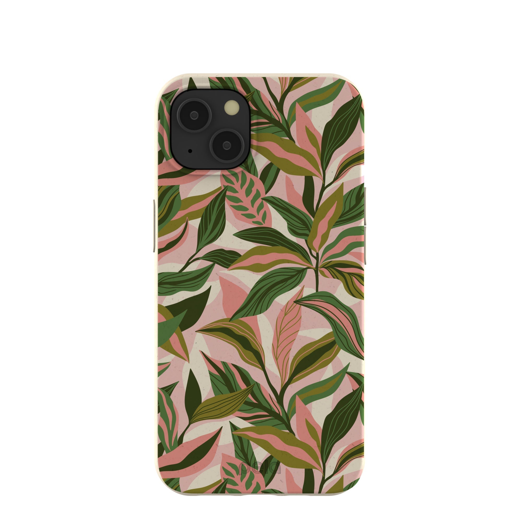 London Fog Pink Botanics iPhone 13 Case Refurbished - Pela Case refurbished available on Cerqular