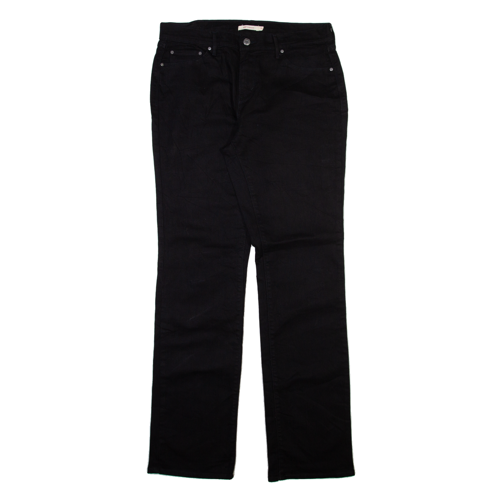 LEVI'S 505 Womens Trousers Black Regular Straight W33 L33 Refurbished - N/A refurbished available on Cerqular