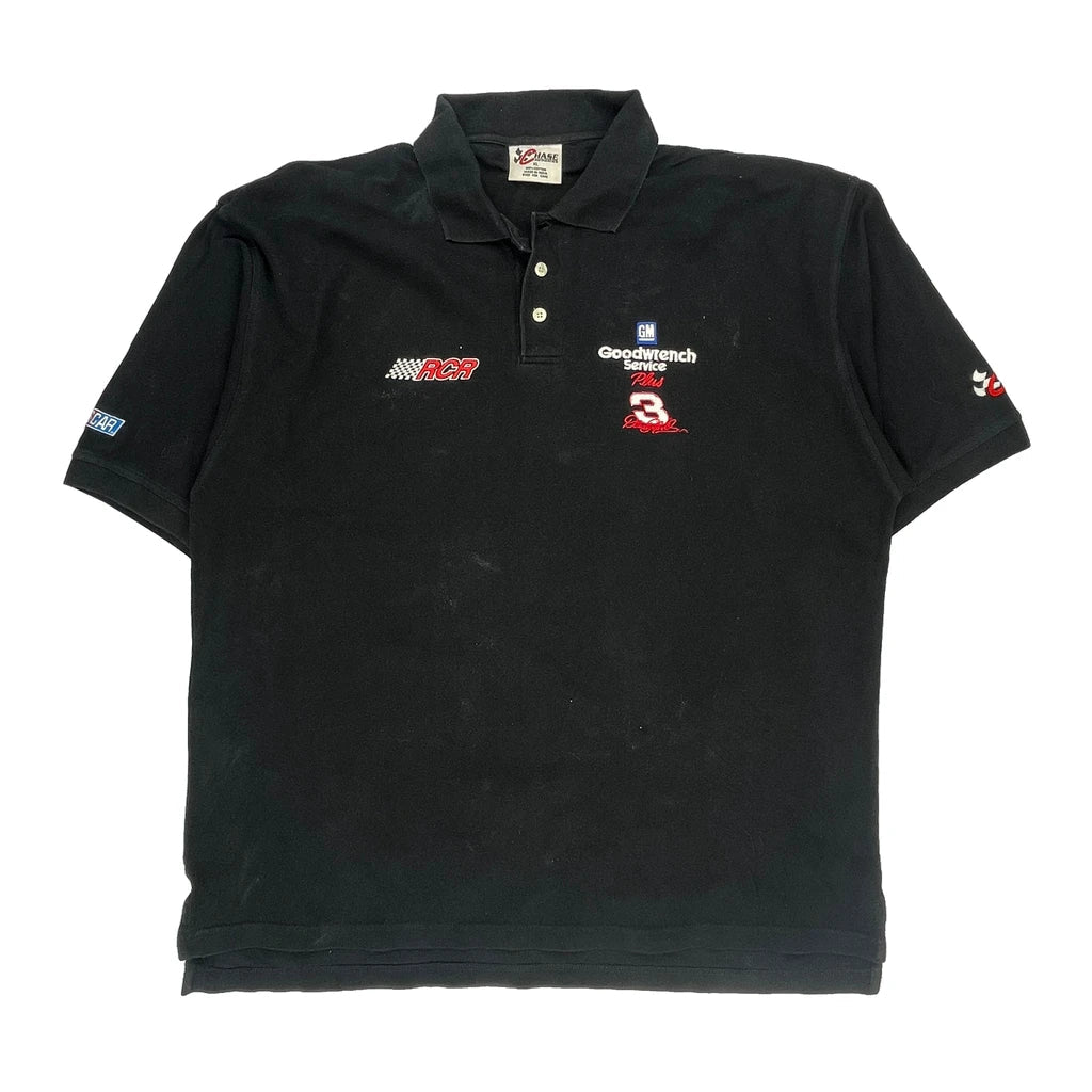 Goodwrench Service Plus Chase Authentics Nascar Polo Shirt - XL Black Cotton Refurbished - Thrifted (note: this is a term often used to describe second- refurbished available on Cerqular