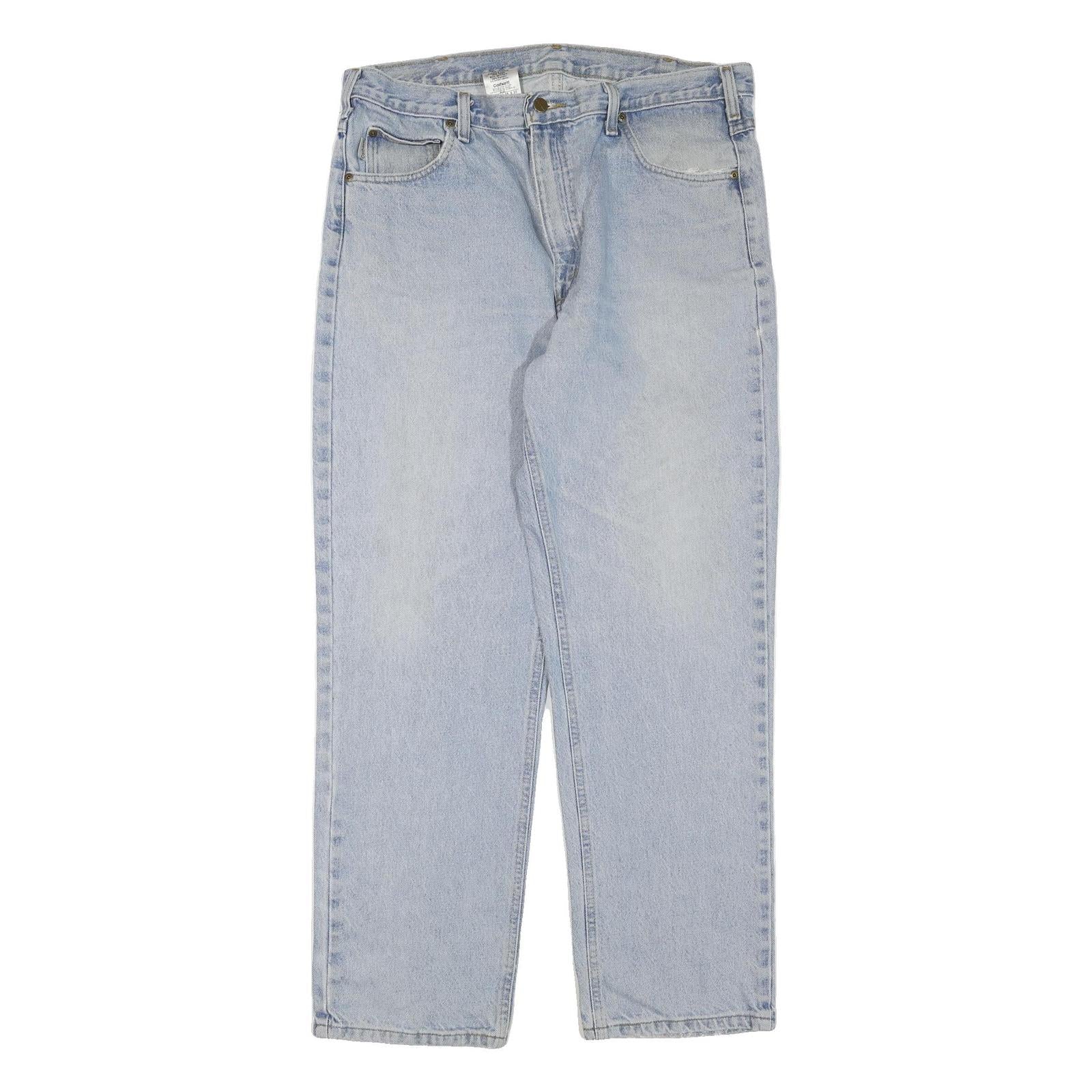 CARHARTT Womens Regular Fit Light Blue Denim Jeans W38 L32 Classic Comfort Refurbished - N/A refurbished available on Cerqular