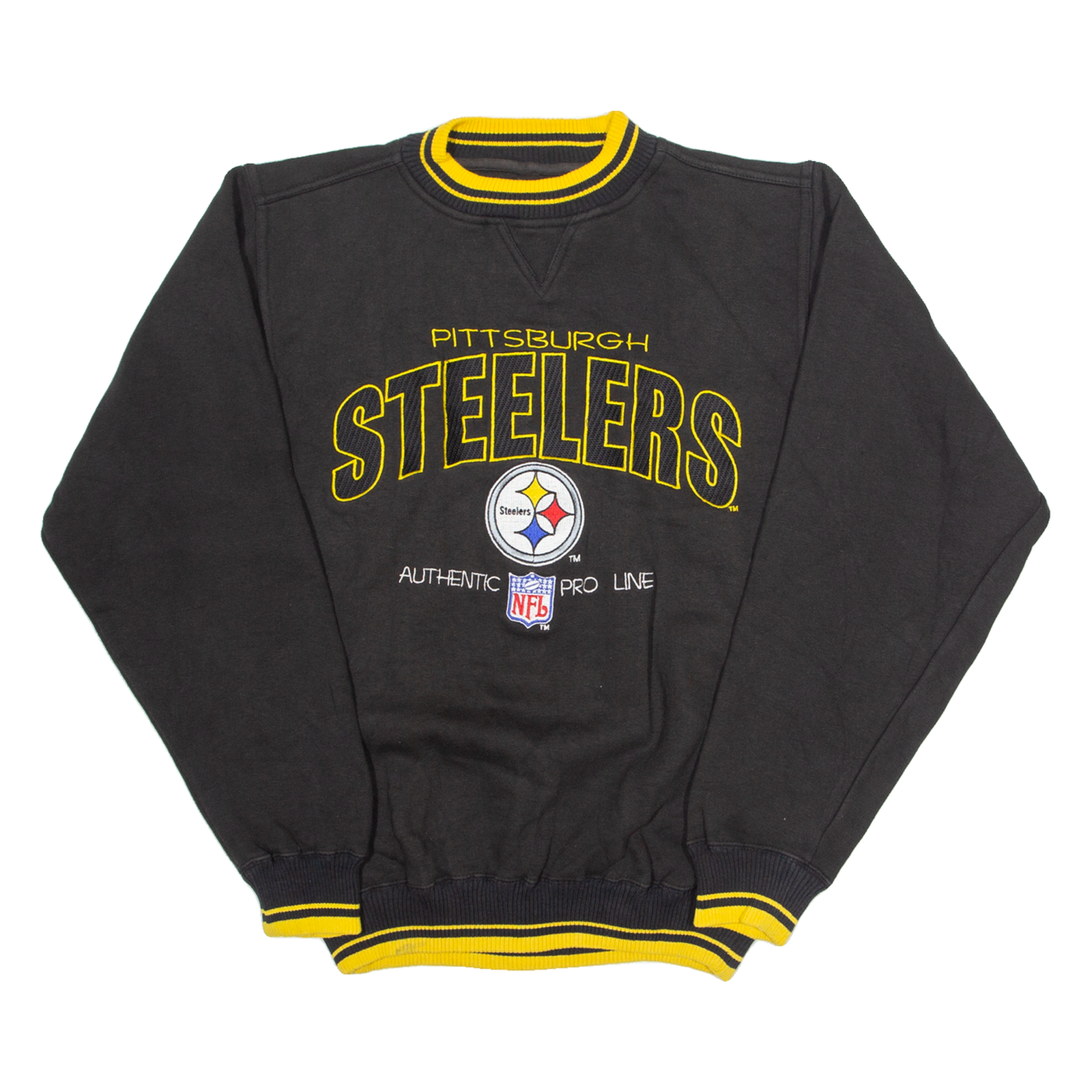 LOGO ATHLETIC Pittsburgh Steelers Mens Sweatshirt Grey Crew Neck USA S Refurbished - N/A refurbished available on Cerqular