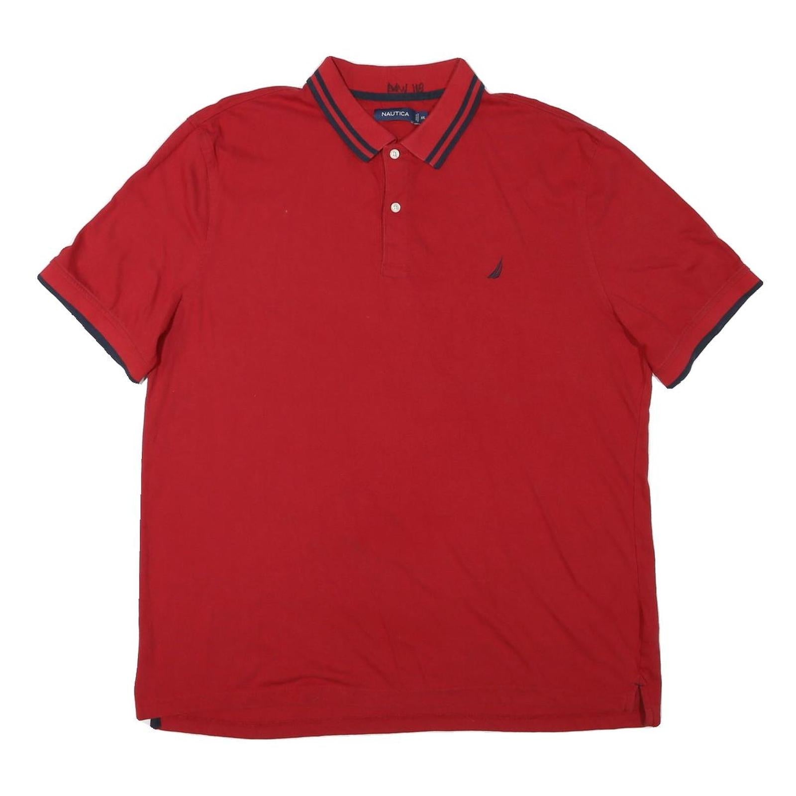 NAUTICA Mens Red Polo Shirt 2XL Cotton Blend Short Sleeve Basic Casual Top Refurbished - N/A refurbished available on Cerqular