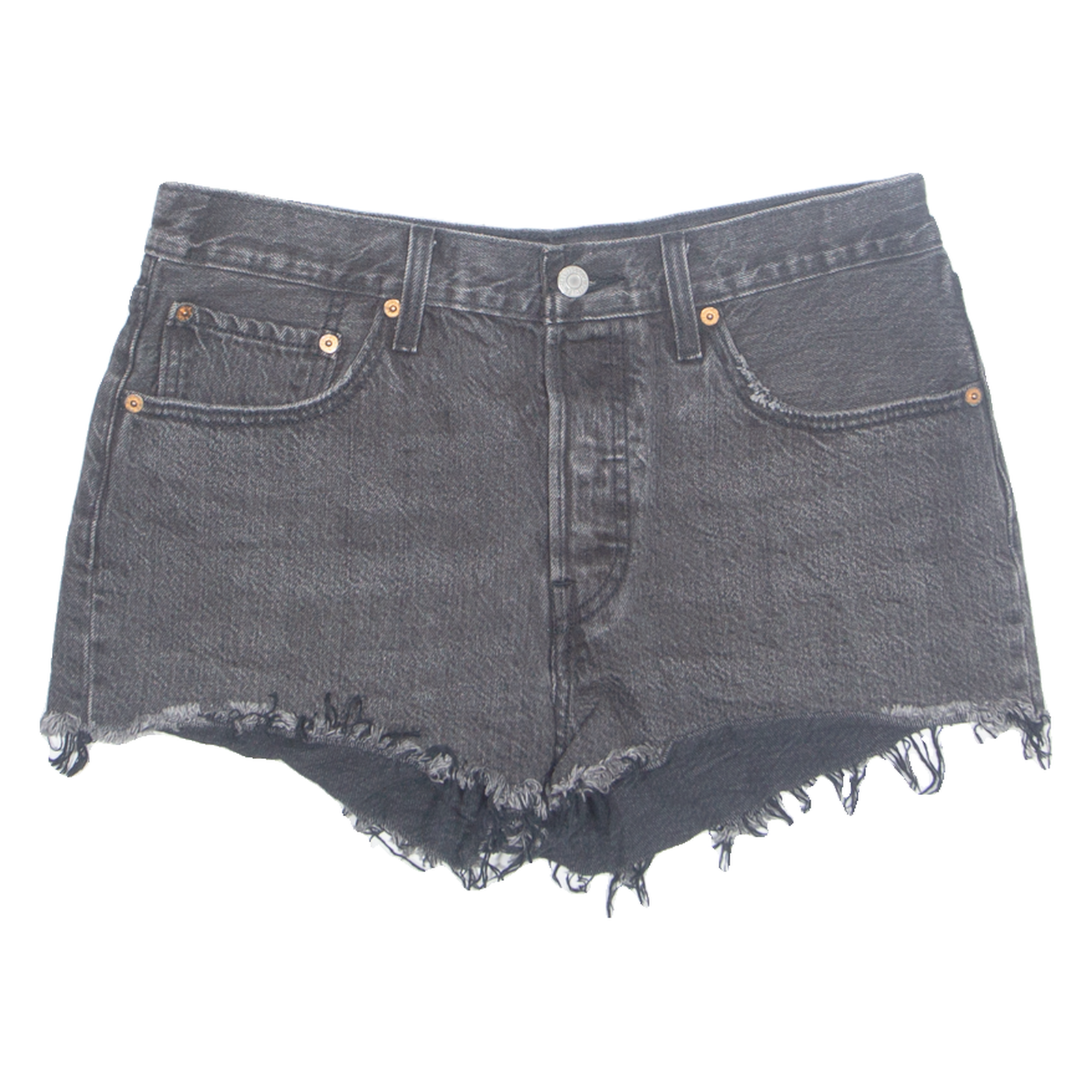 LEVI'S Cut Off 501 Womens Denim Shorts Black Relaxed M W30 Refurbished - N/A refurbished available on Cerqular