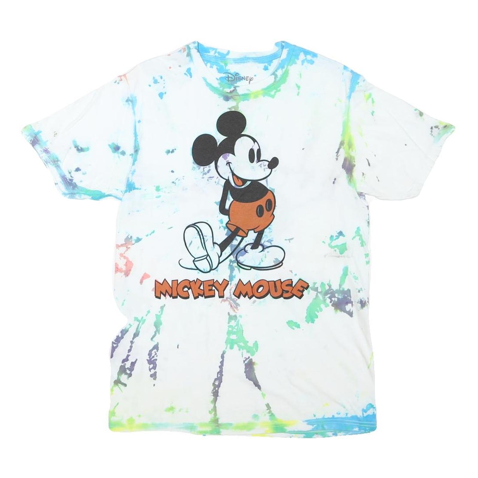 DISNEY Mens White & Multicolour Mickey Mouse Graphic T-Shirt M Short Sleeve Crew Refurbished - N/A refurbished available on Cerqular
