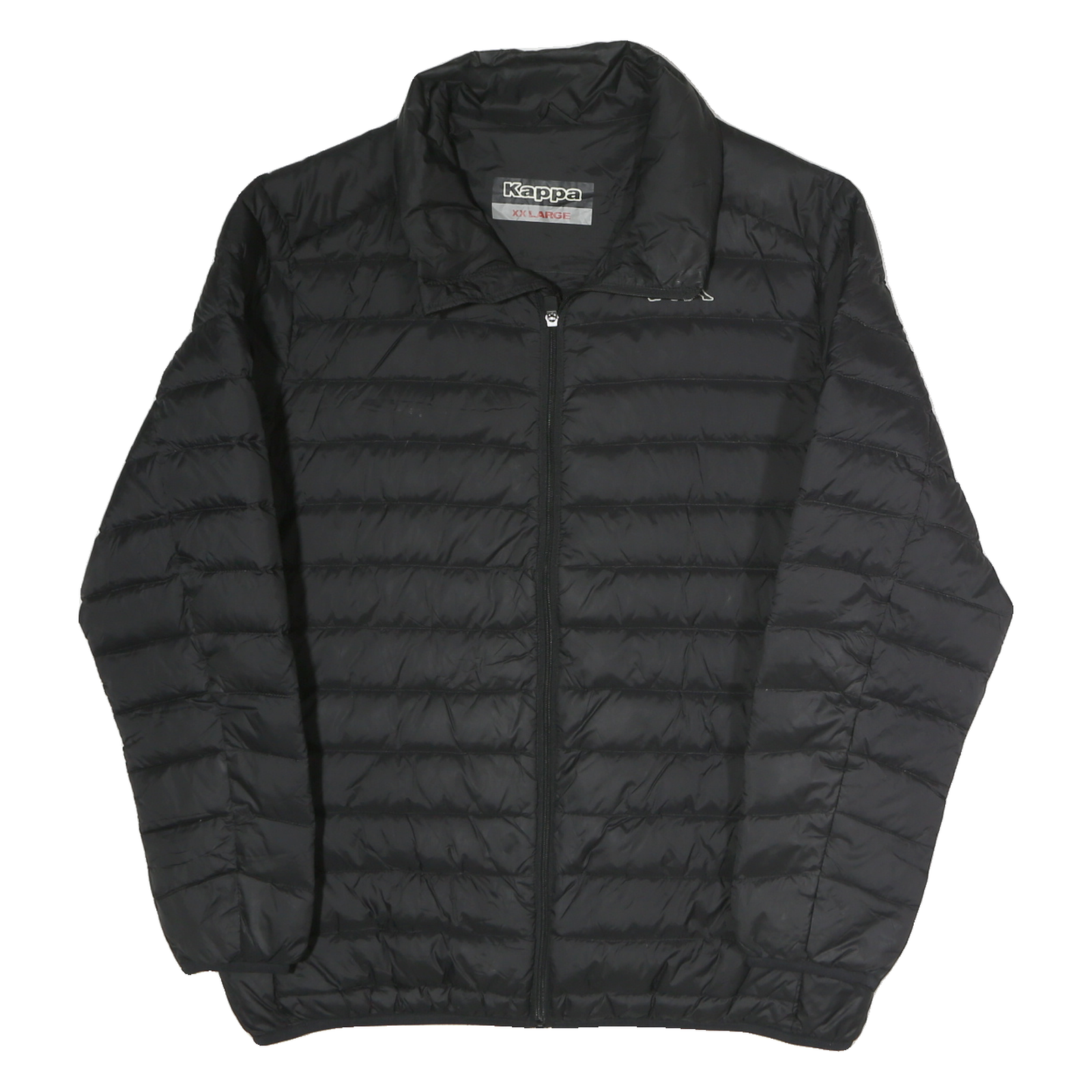 KAPPA Mens Black Quilted Jacket 2XL Polyester Lightweight Zip Fastening Refurbished - N/A refurbished available on Cerqular