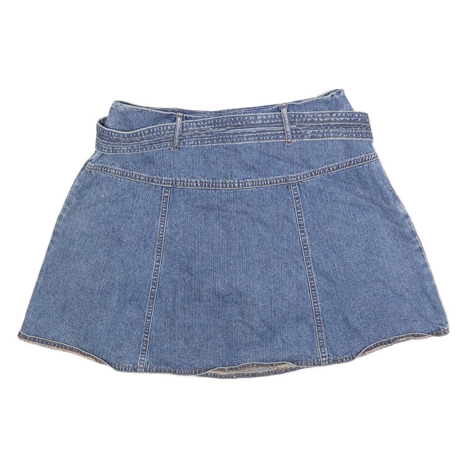 SONOMA Womens Blue Denim Skater Short Cotton Blend Size M Casual Summer Skirt Refurbished - N/A refurbished available on Cerqular