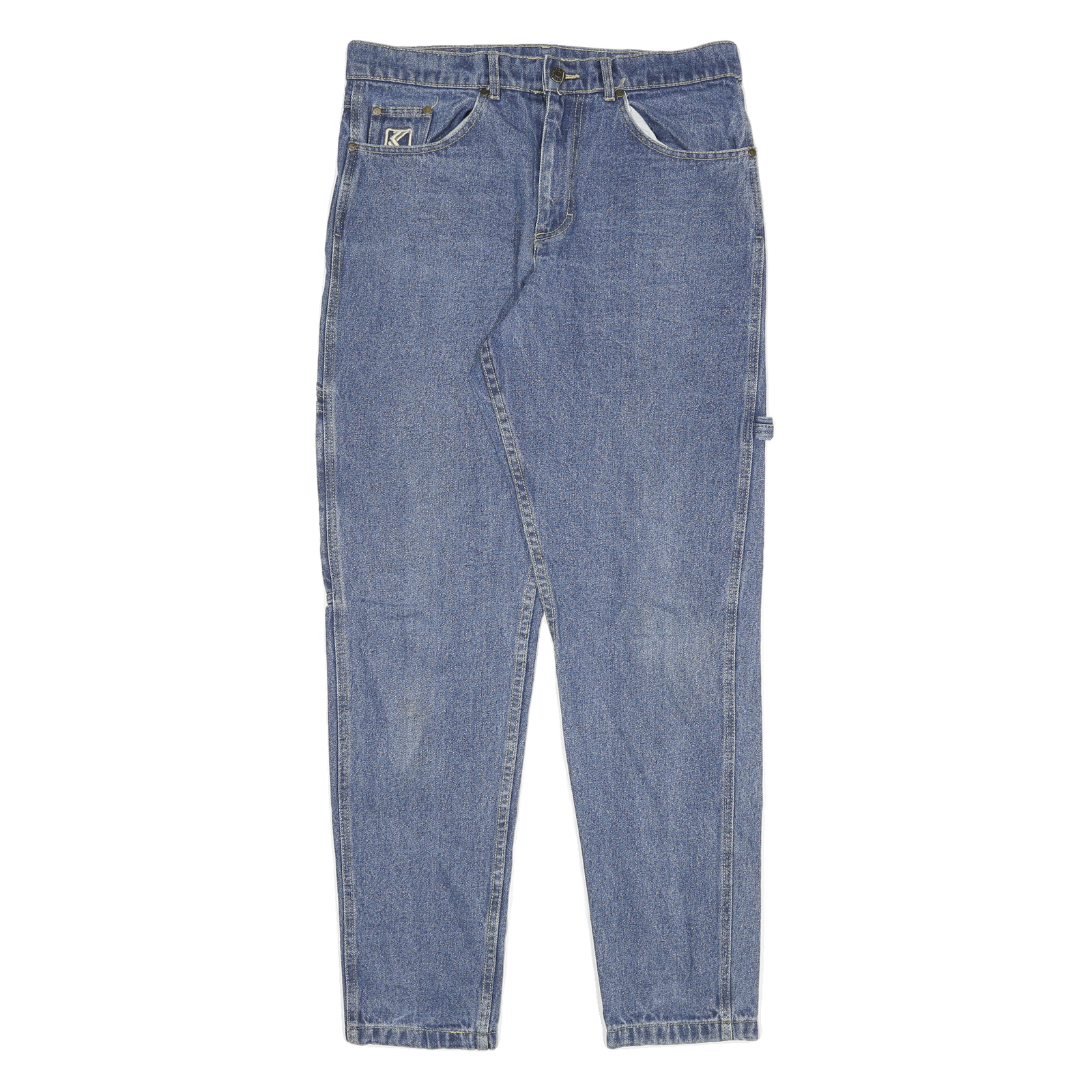 KARL KANI Womens Jeans Blue Relaxed Straight Denim Medium W32 L32 Embroidered Refurbished - N/A refurbished available on Cerqular