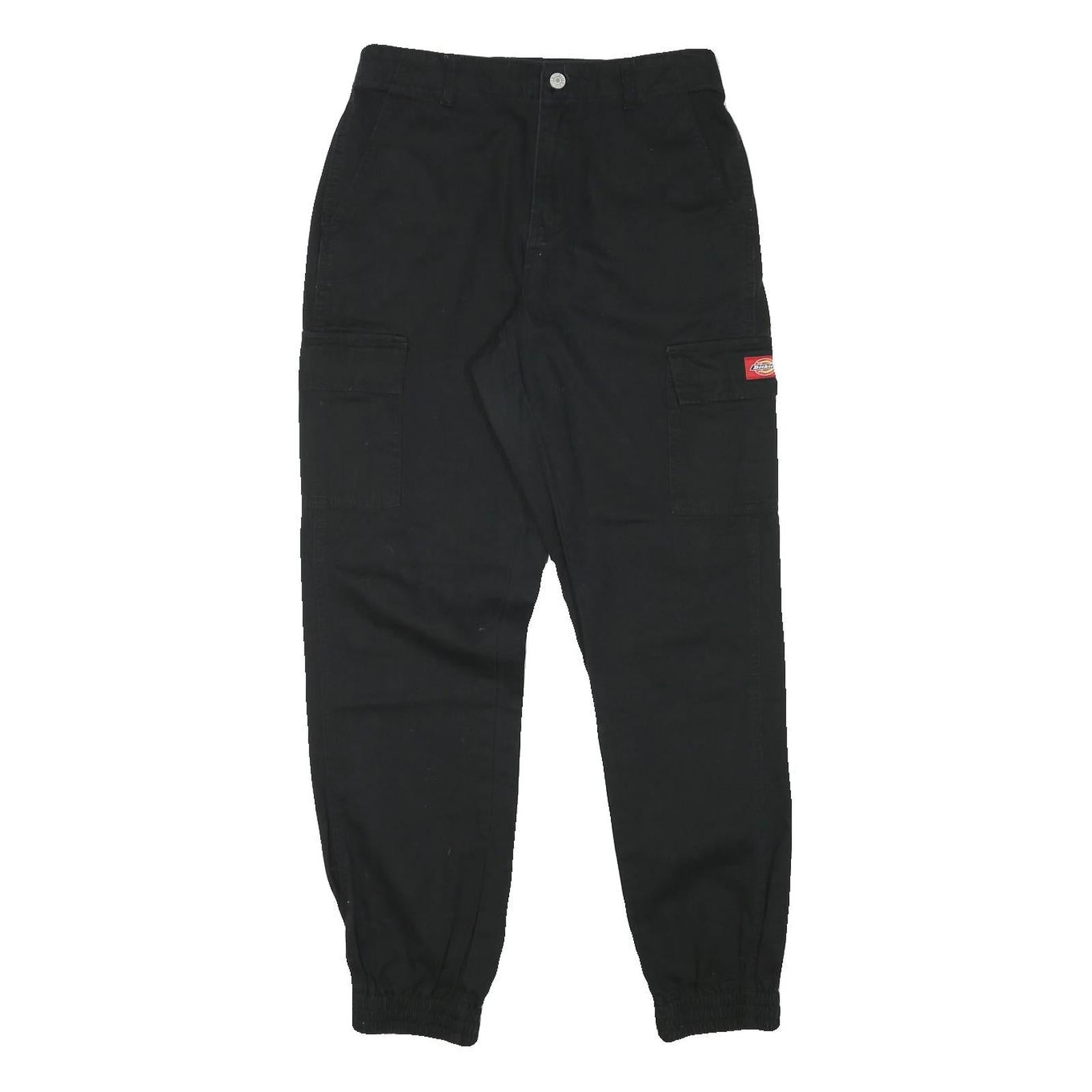 DICKIES Womens Black Relaxed Cargo Trousers W27 L30 Workwear Cotton Blend Zip Refurbished - N/A refurbished available on Cerqular