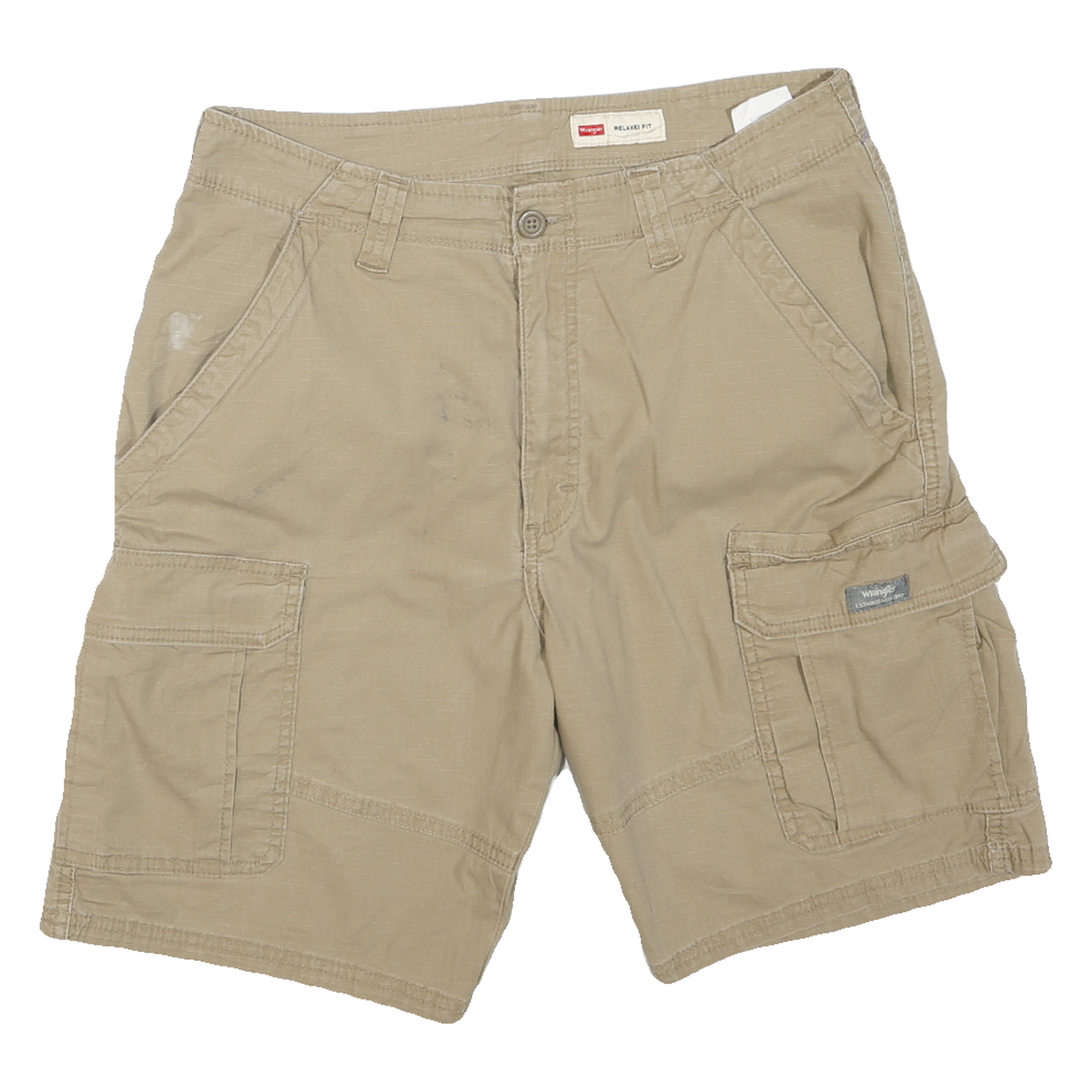 WRANGLER Mens Shorts Beige Cargo Relaxed Fit M W32 Cotton Blend Refurbished - N/A refurbished available on Cerqular