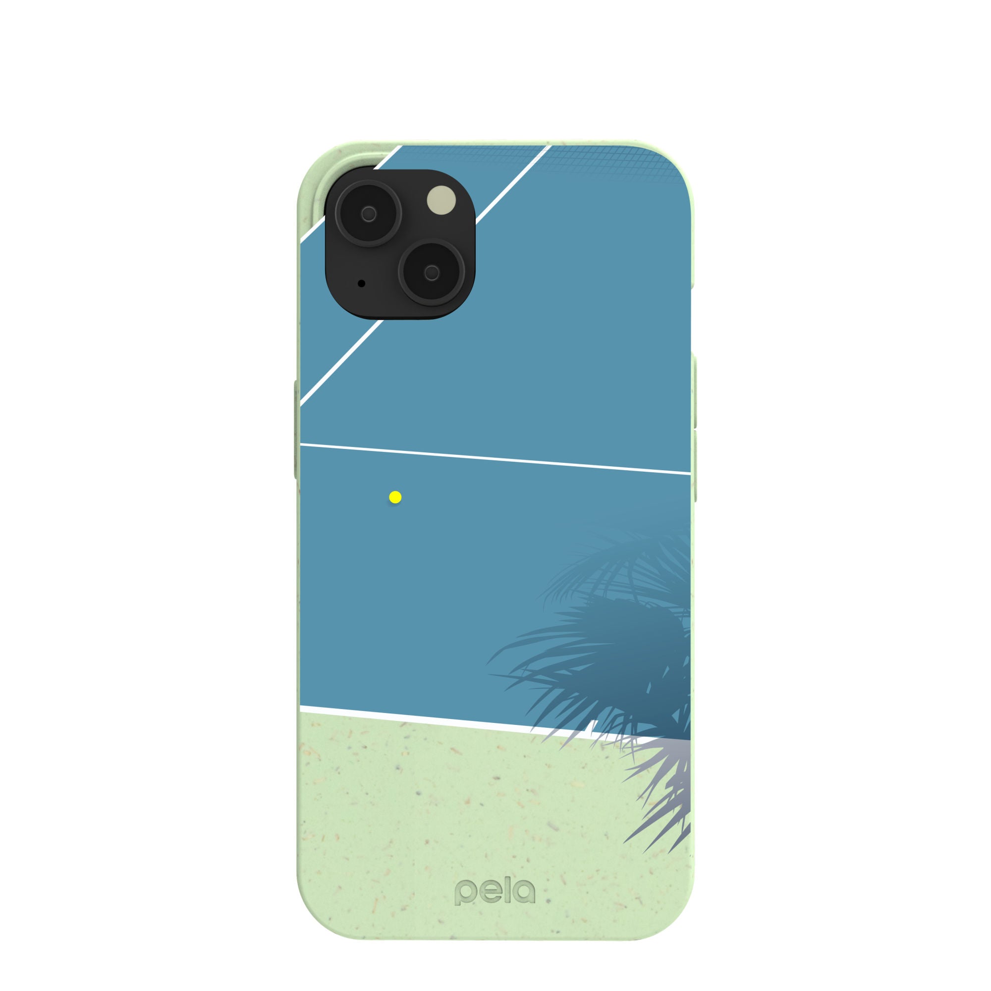 Sage Green Tennis Court iPhone 13 Case Refurbished - Pela Case refurbished available on Cerqular