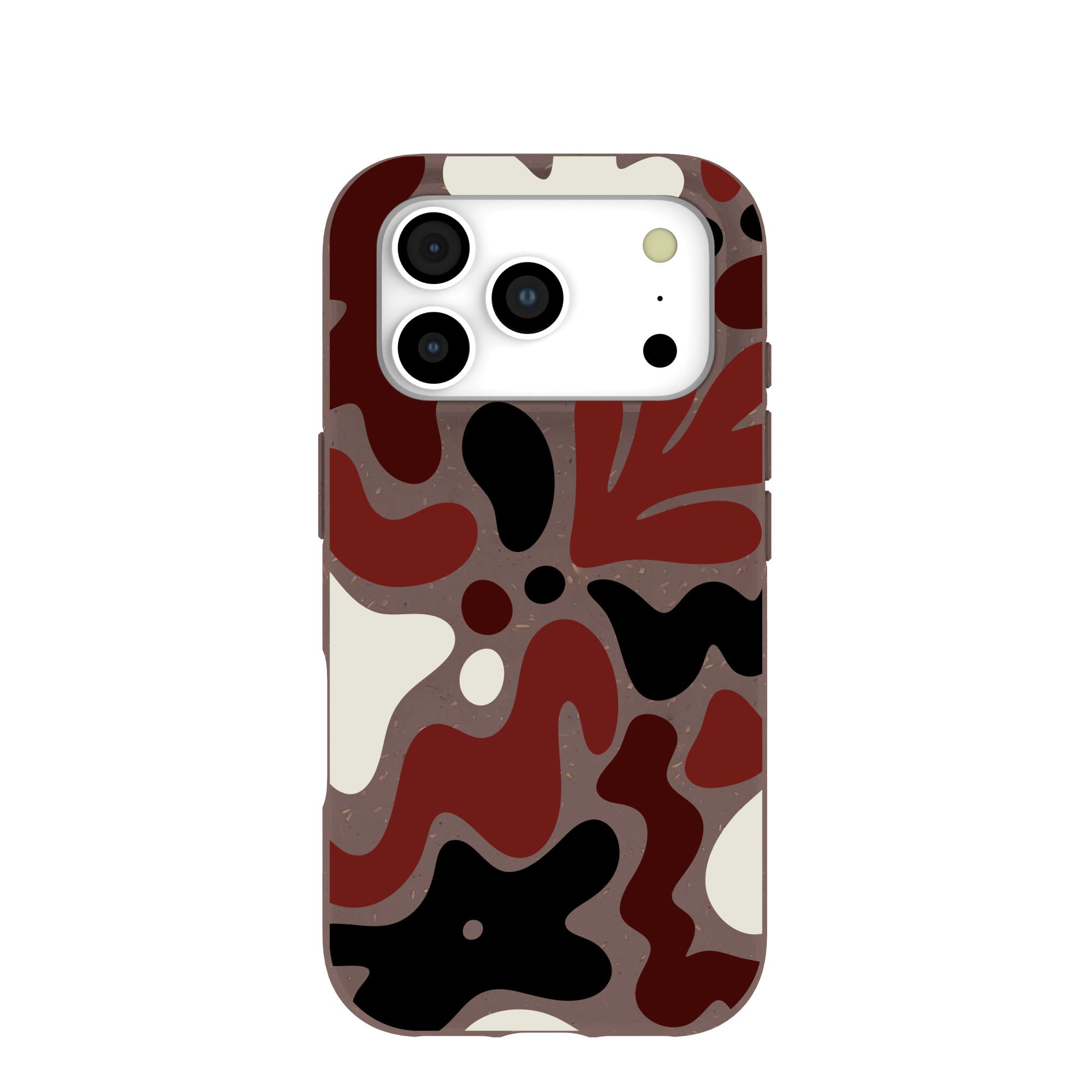 Chocolate Brown Earthy Curves iPhone 17 Pro Case | MagSafe Compatibility: Without MagSafe Refurbished - Pela Case refurbished available on Cerqular