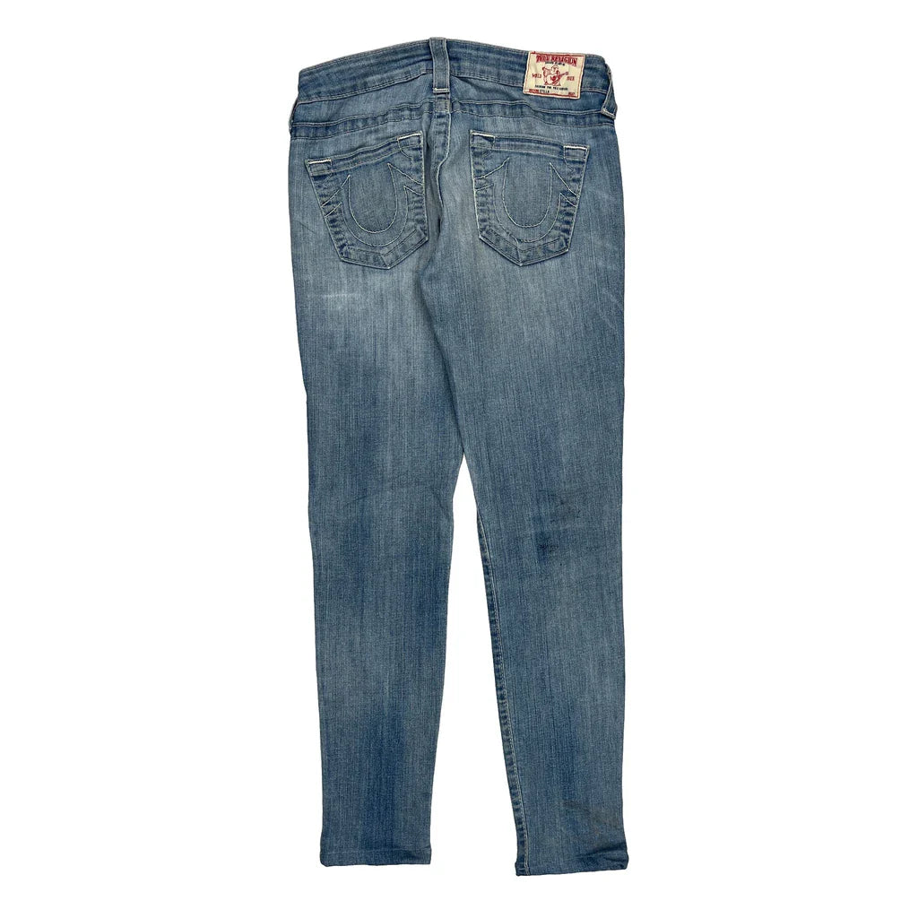 True Religion Skinny Jeans - 28W UK 6 Light Wash Cotton Blend Refurbished - Thrifted (note: this is a term often used to describe second- refurbished available on Cerqular