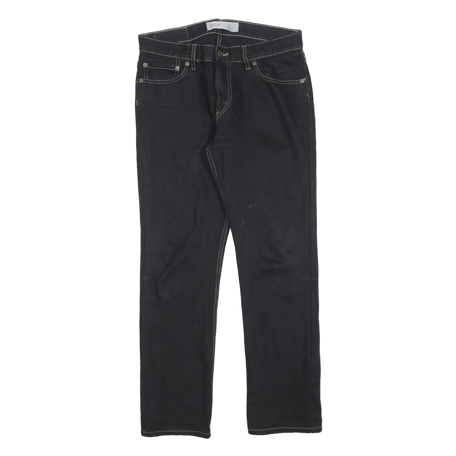LEVI'S 514 Classic Mens Jeans Black Classic Straight Denim W30 L28 Zip Cotton Refurbished - N/A refurbished available on Cerqular
