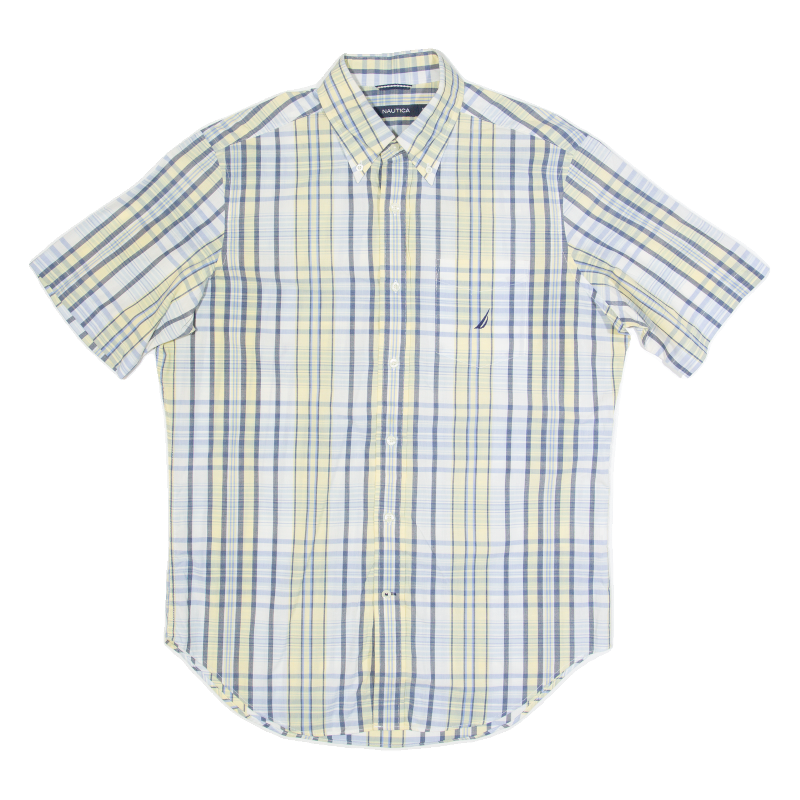 NAUTICA Mens Shirt Blue Check M Refurbished - N/A refurbished available on Cerqular