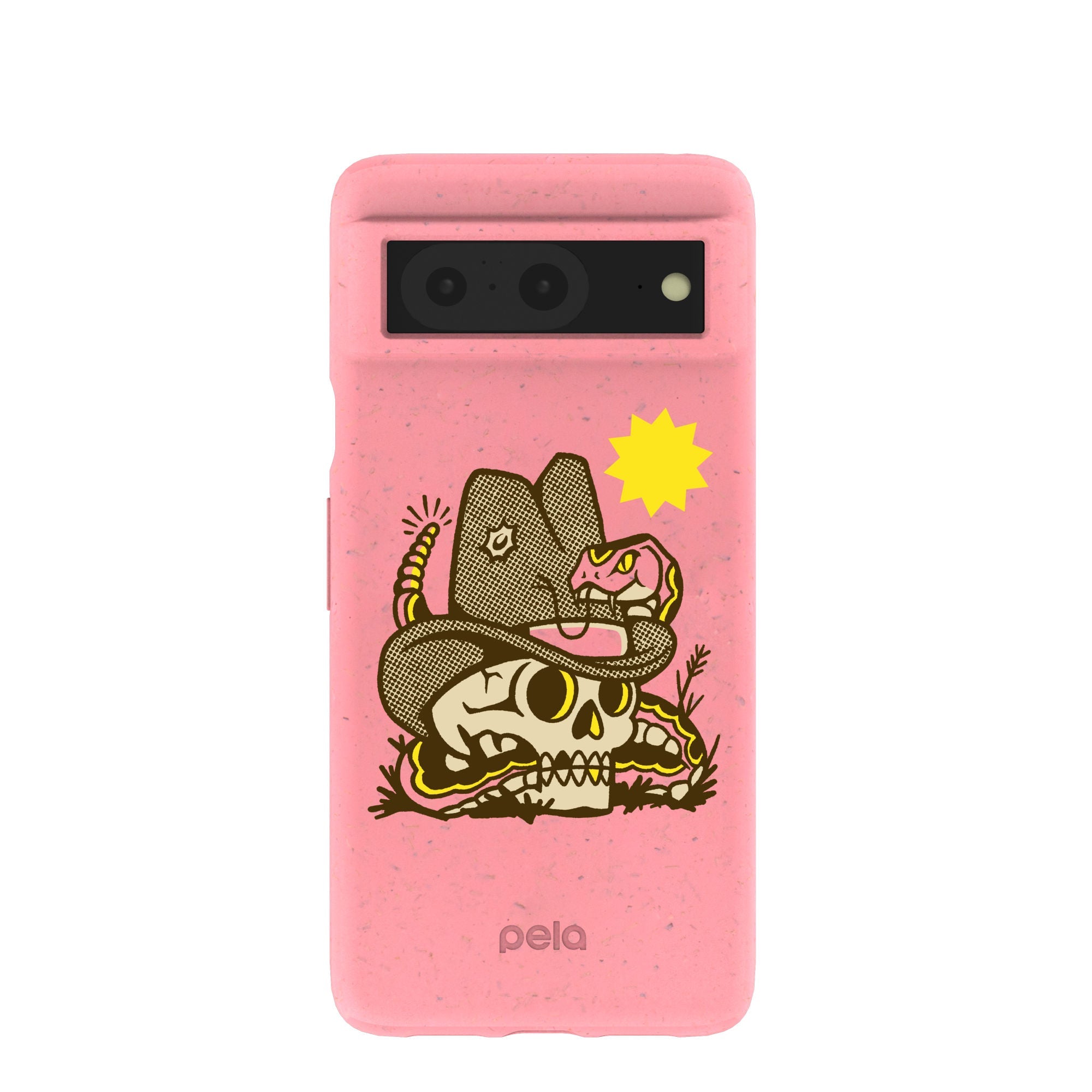 Bubblegum Pink Snakebite Google Pixel 8 Case Refurbished - Pela Case refurbished available on Cerqular