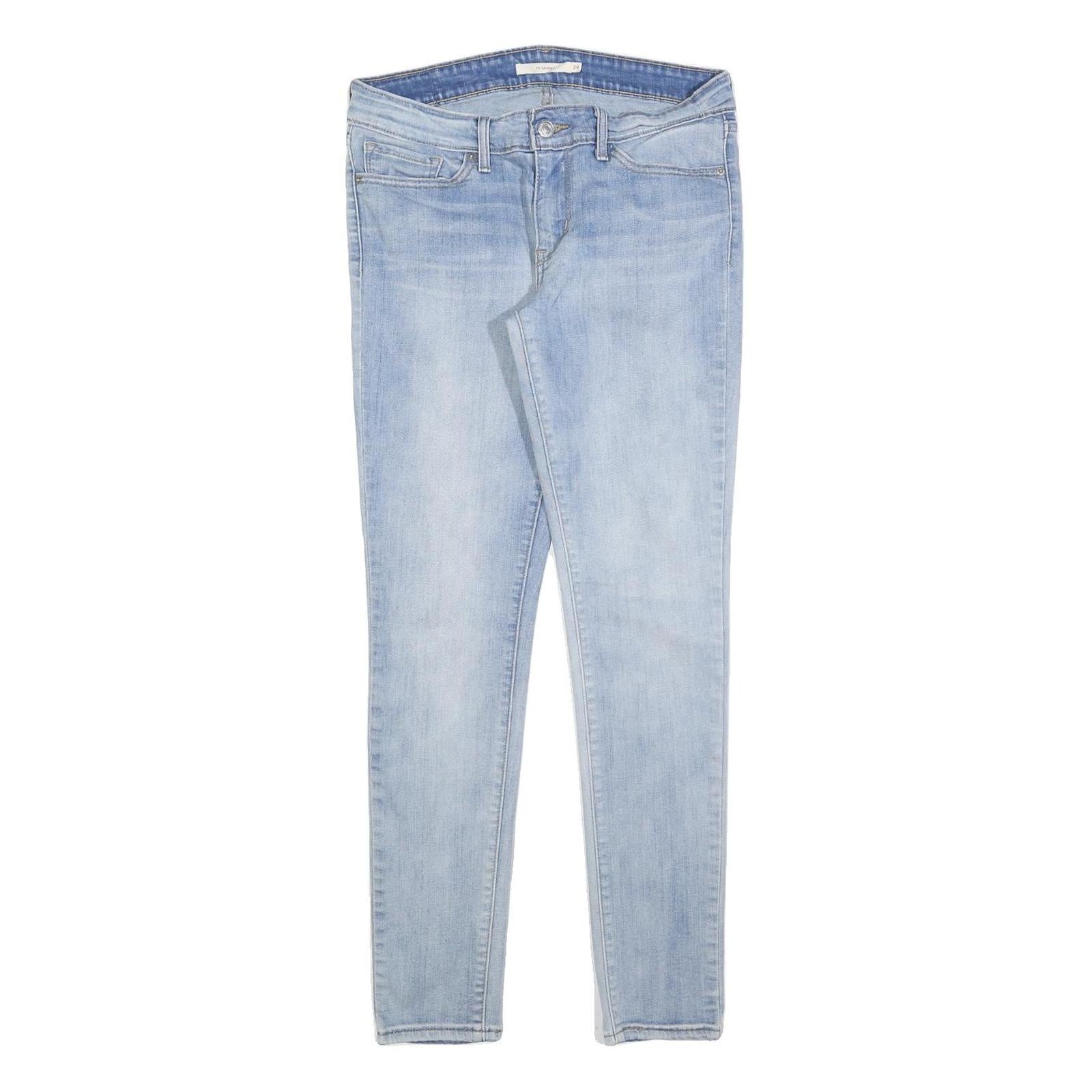 LEVI'S 711 Womens Jeans Blue Slim Skinny Denim Light W29 L28 Stretch Zip Refurbished - N/A refurbished available on Cerqular