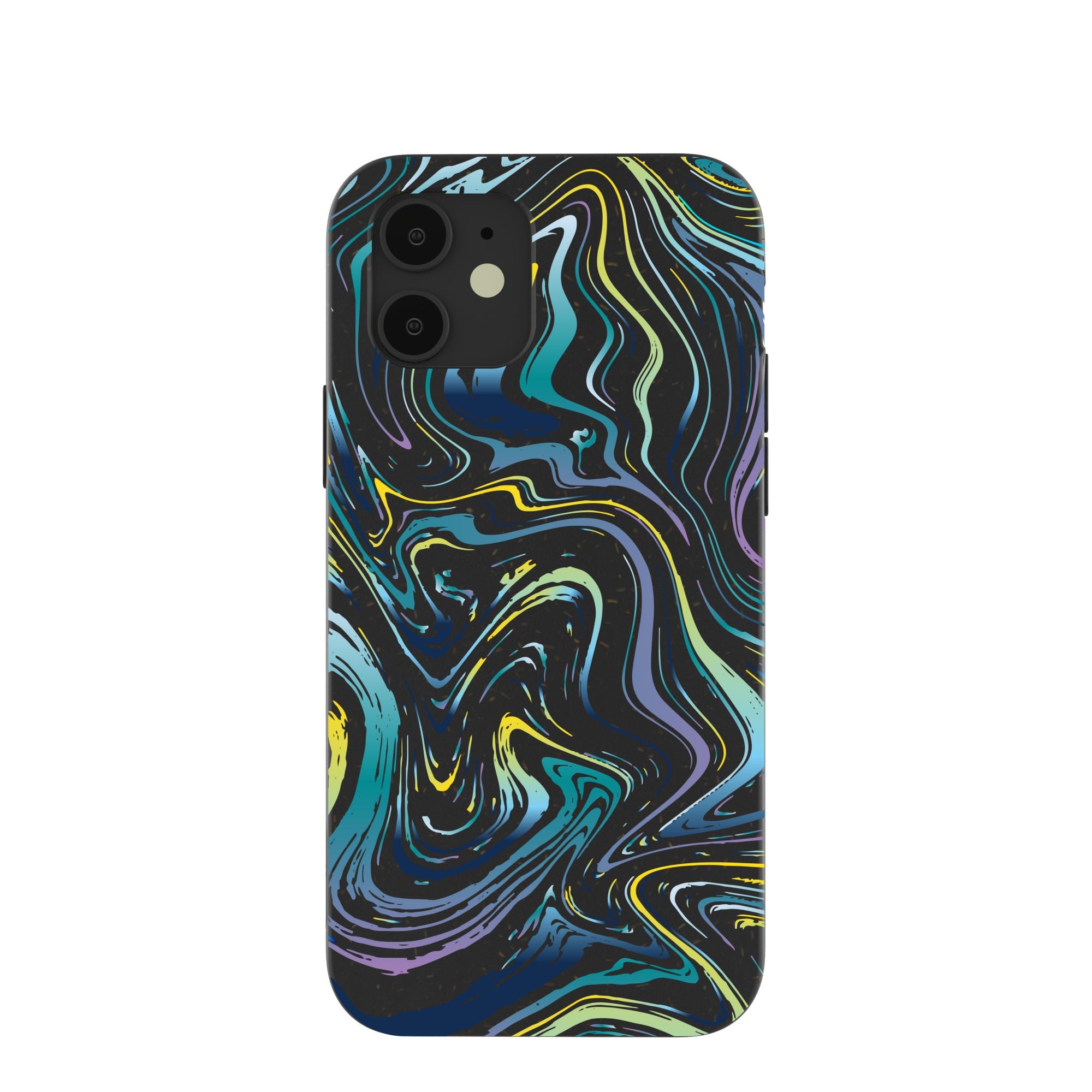 Black Space Waves iPhone 12/ iPhone 12 Pro Case Refurbished - Pela Case refurbished available on Cerqular