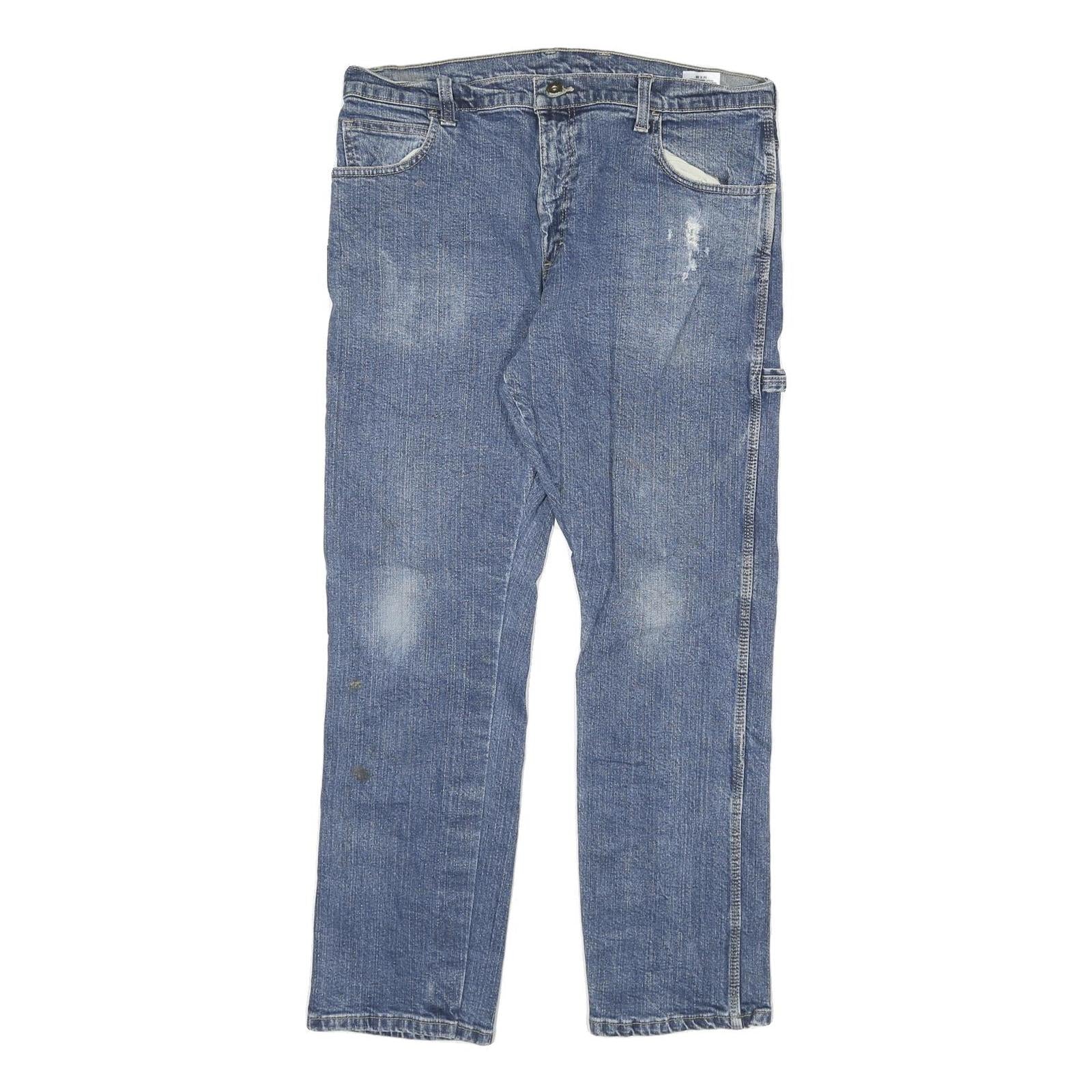DICKIES Mens Slim Blue Denim Jeans W34 L30 Workwear Cotton Blend Zip Refurbished - N/A refurbished available on Cerqular