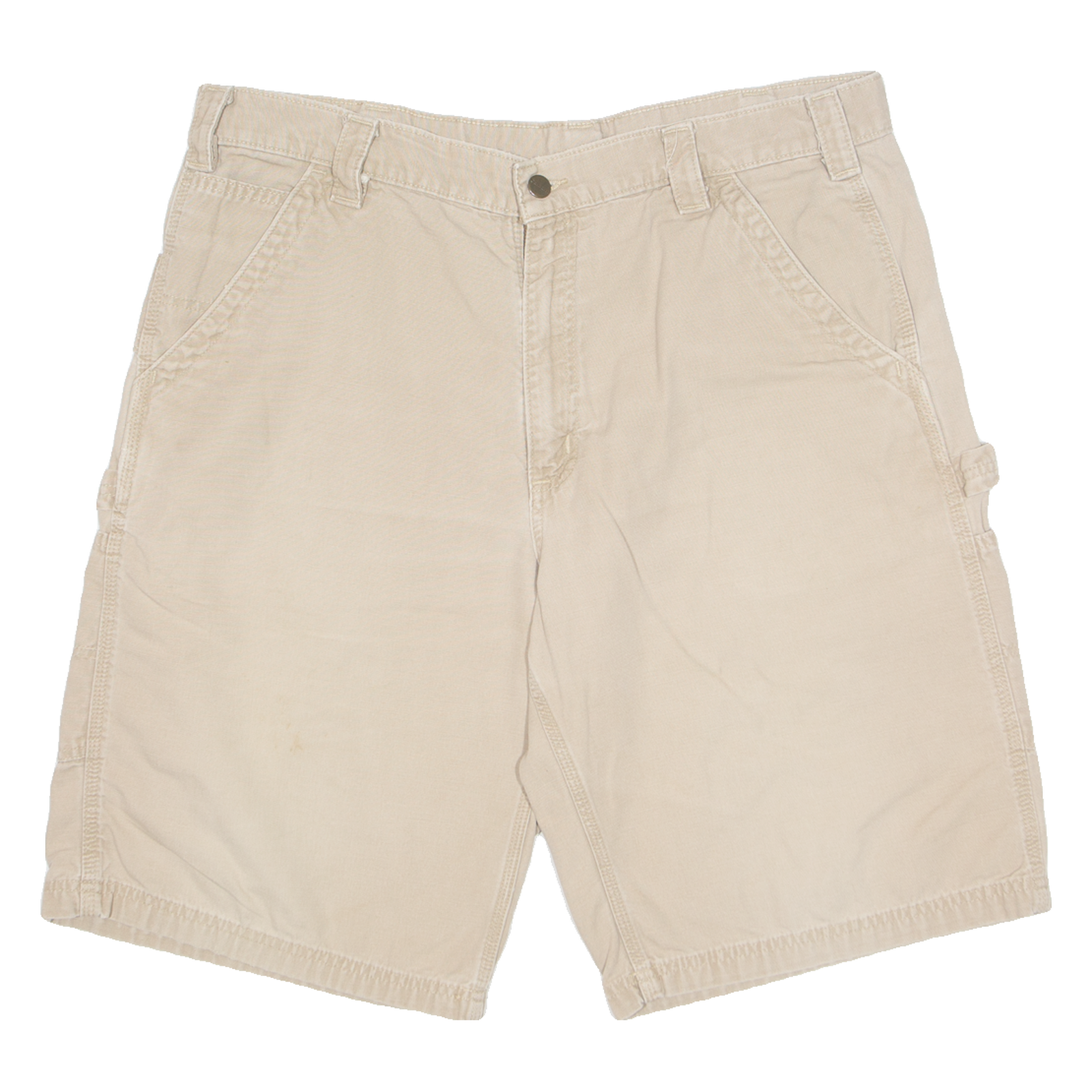 CARHARTT Carpenter Style Mens Workwear Shorts Beige XL W38 Refurbished - N/A refurbished available on Cerqular
