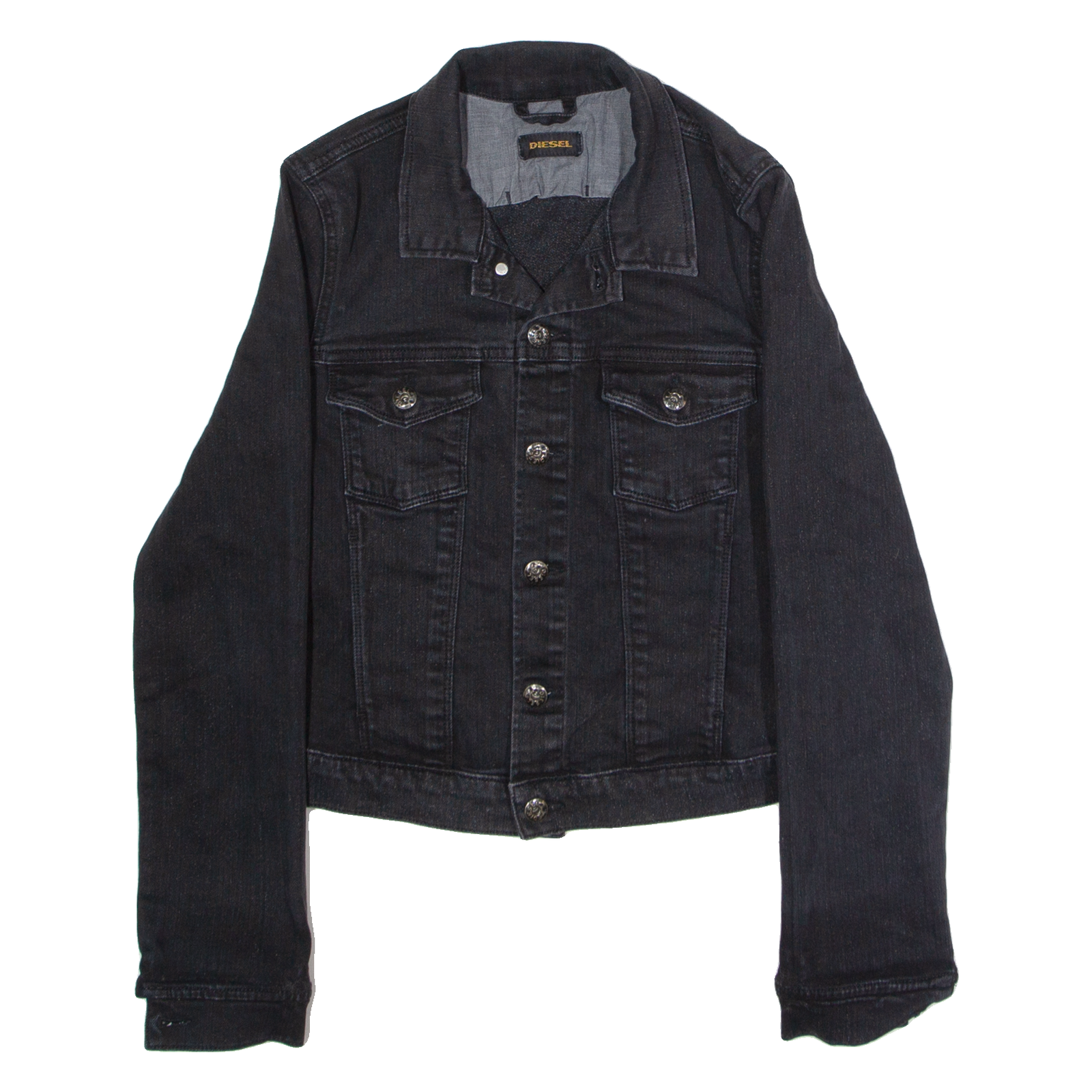 DIESEL Womens Denim Jacket Black XS Refurbished - N/A refurbished available on Cerqular