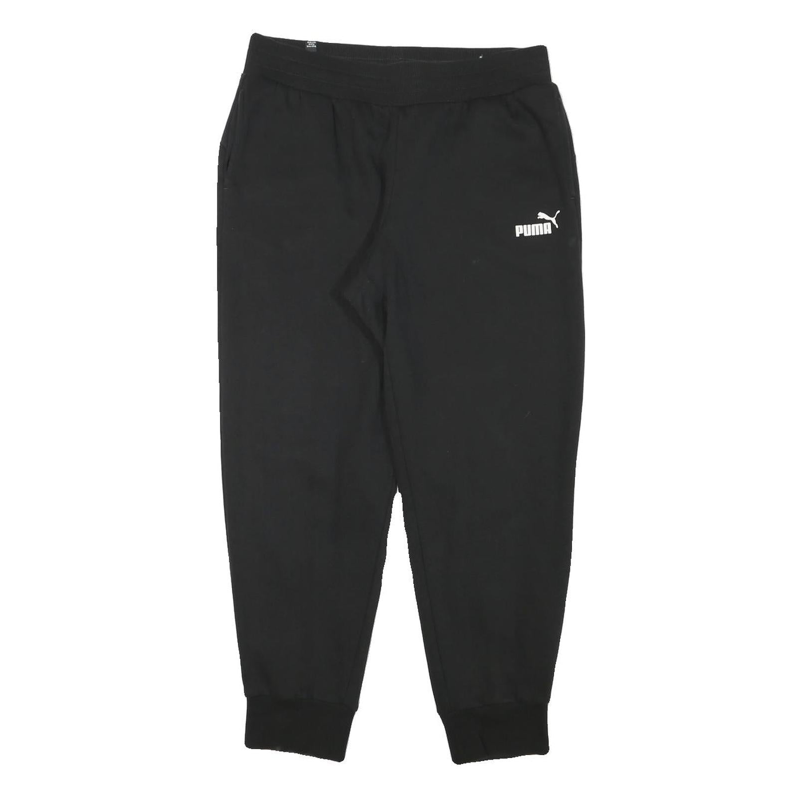 PUMA Womens Joggers Black M W30 L27 Cotton Blend Regular Tapered Fit Casual Gym Refurbished - N/A refurbished available on Cerqular