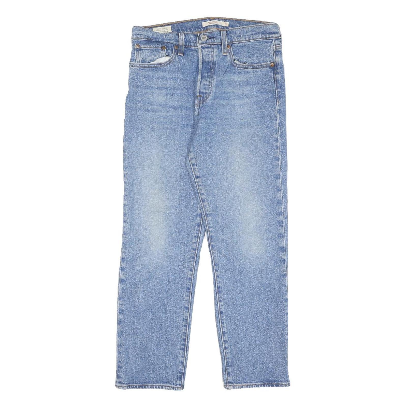 LEVI'S Womens Regular Fit Light Blue Denim Jeans W28 L25 Drawstring Casual Refurbished - N/A refurbished available on Cerqular